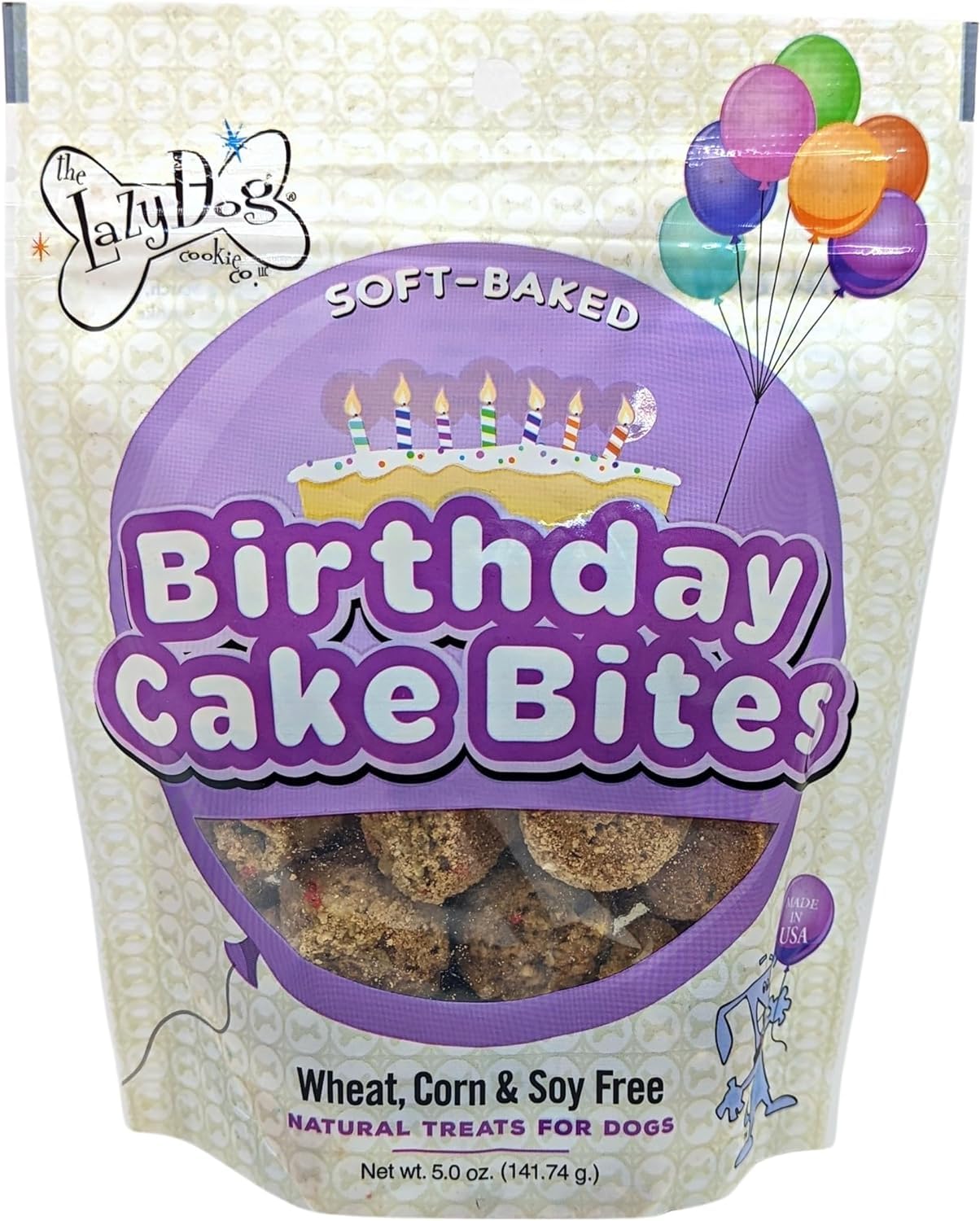 The Lazy Dog Cookie Co. Ultimate Birthday Celebration Kit for Dogs. Includes Chraming Boy Pie, Bag of Birthday Cake Bites, Make