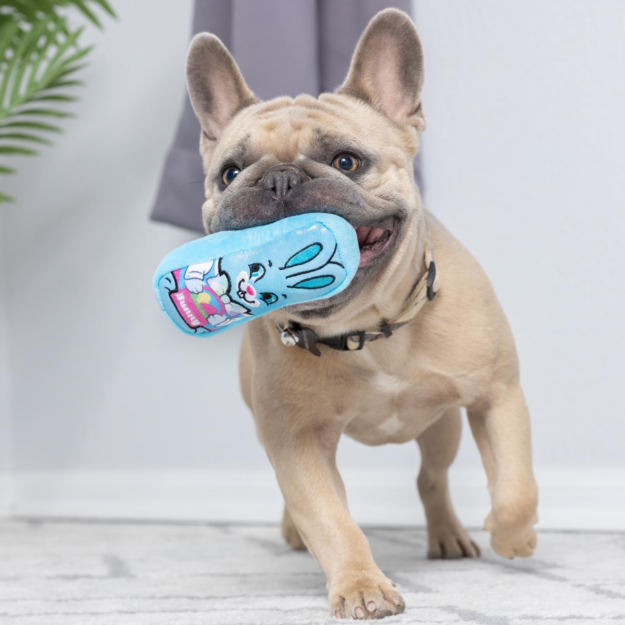 Huxley & Kent Tiny Tuff - Funny Bunnies - Easter/Spring Extra Tough Dog Toy For Small Dogs - 2-Pack Funny Dog Toy - Features Squ