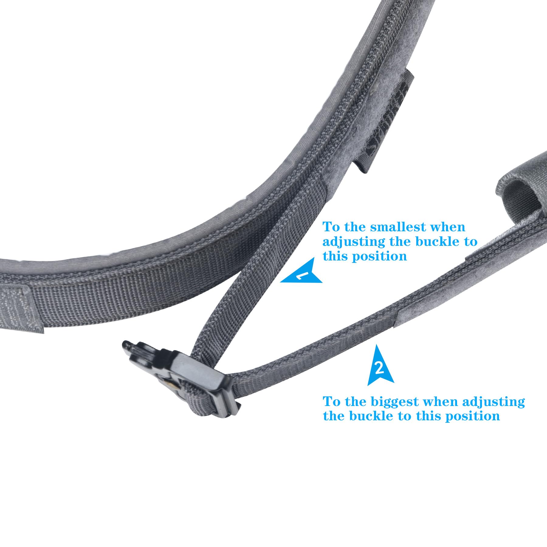 Excellent Elite Spanker Tactical Dog Collar Nylon Adjustable K9 Collar Military Dog Collar Heavy Duty Metal Buckle With Handle (Grey-Xl)