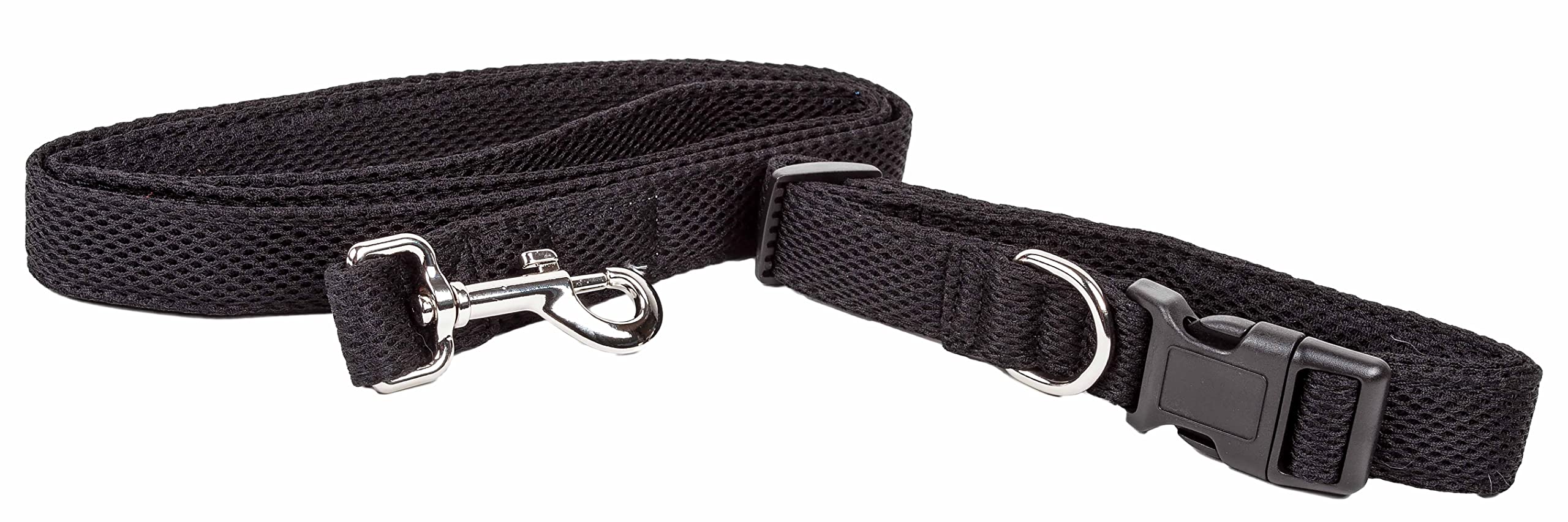 Pet Life ® 'Aero Mesh' 360 Degree Dual Sided Comfortable And Breathable Adjustable Fashion Mesh Dog Collar And Dog Leash For Small Medium And Large Dogs