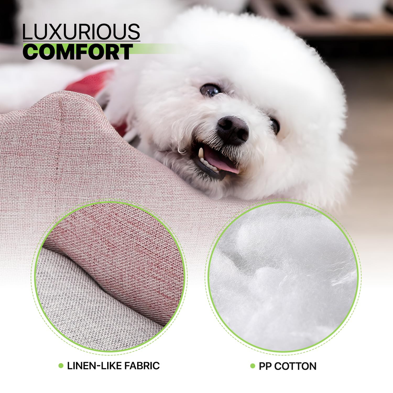 Magshion Calming Dog Beds For Medium Dogs & Cats, Comfy Pet Sofa Bed, Machine Washable & Non-Slip Bottom Pet Couch, Durable Scra