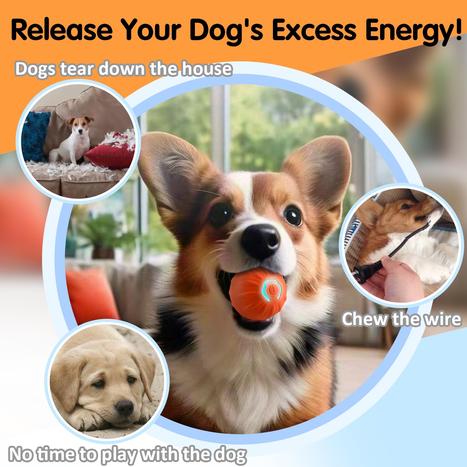 Xihongshi Shaky Ball Toy For Dogs, Shaking Dog Ball, Vibrating Dog Ball,Vibrating Ball For Dogs, Interactive Dog Ball, Automatic