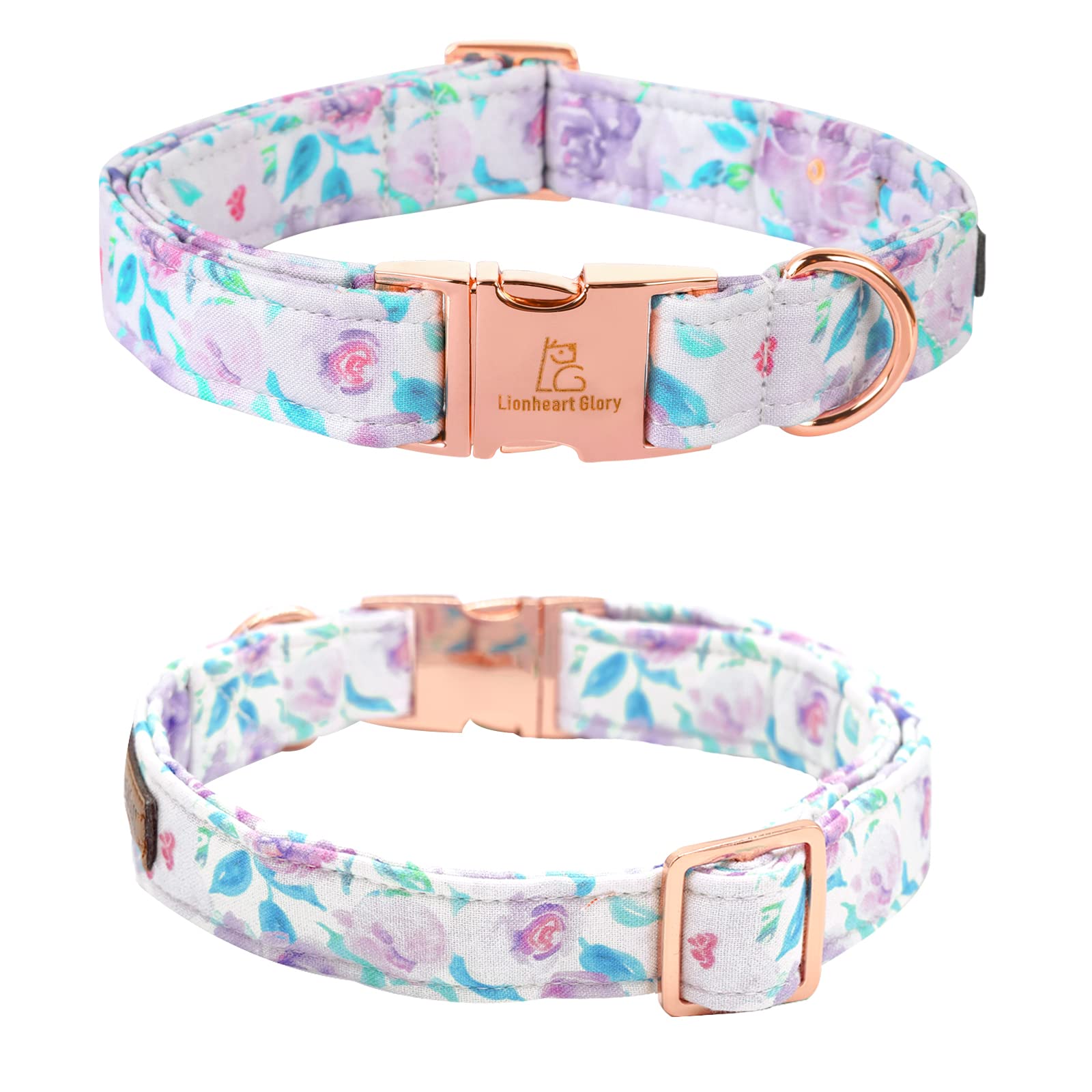 Lionheart Glory Purple Dog Collar, Adjustable Dog Collar With Bowtie, Pet Gift Collar For Dog Soft Bowtie Dog Collars For Medium