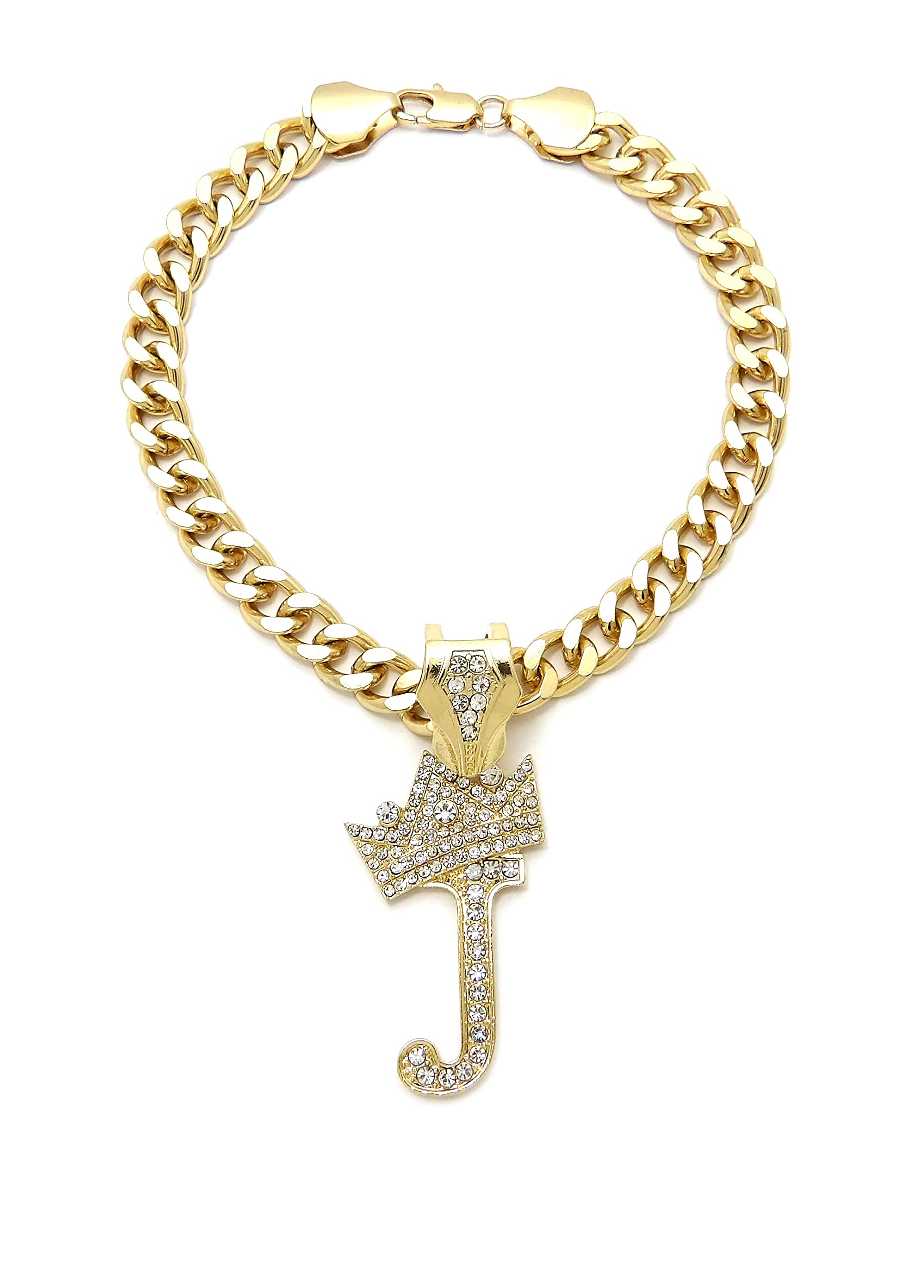 Initial Letter Cuban Chain Dog Chain Pet Chain Pet, Cat, Puppy Necklace (J, 30'')