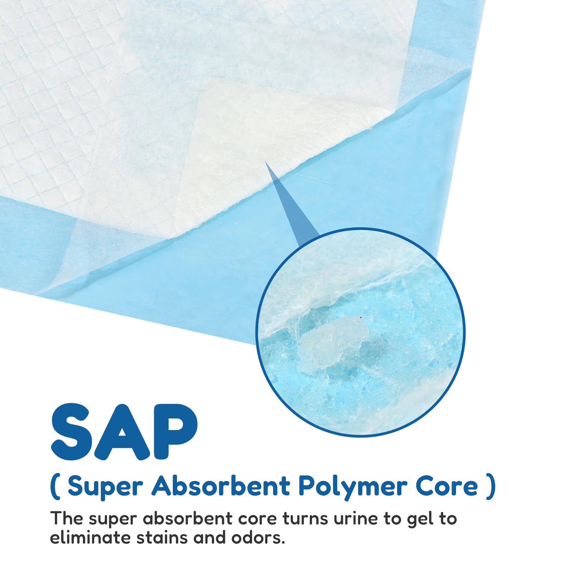 Super Absorbent Waterproof Dog and Puppy Pet Training Pad, Housebreaking Pet Pad, 40-Count Extra Middle-Size, 30X36, Blue