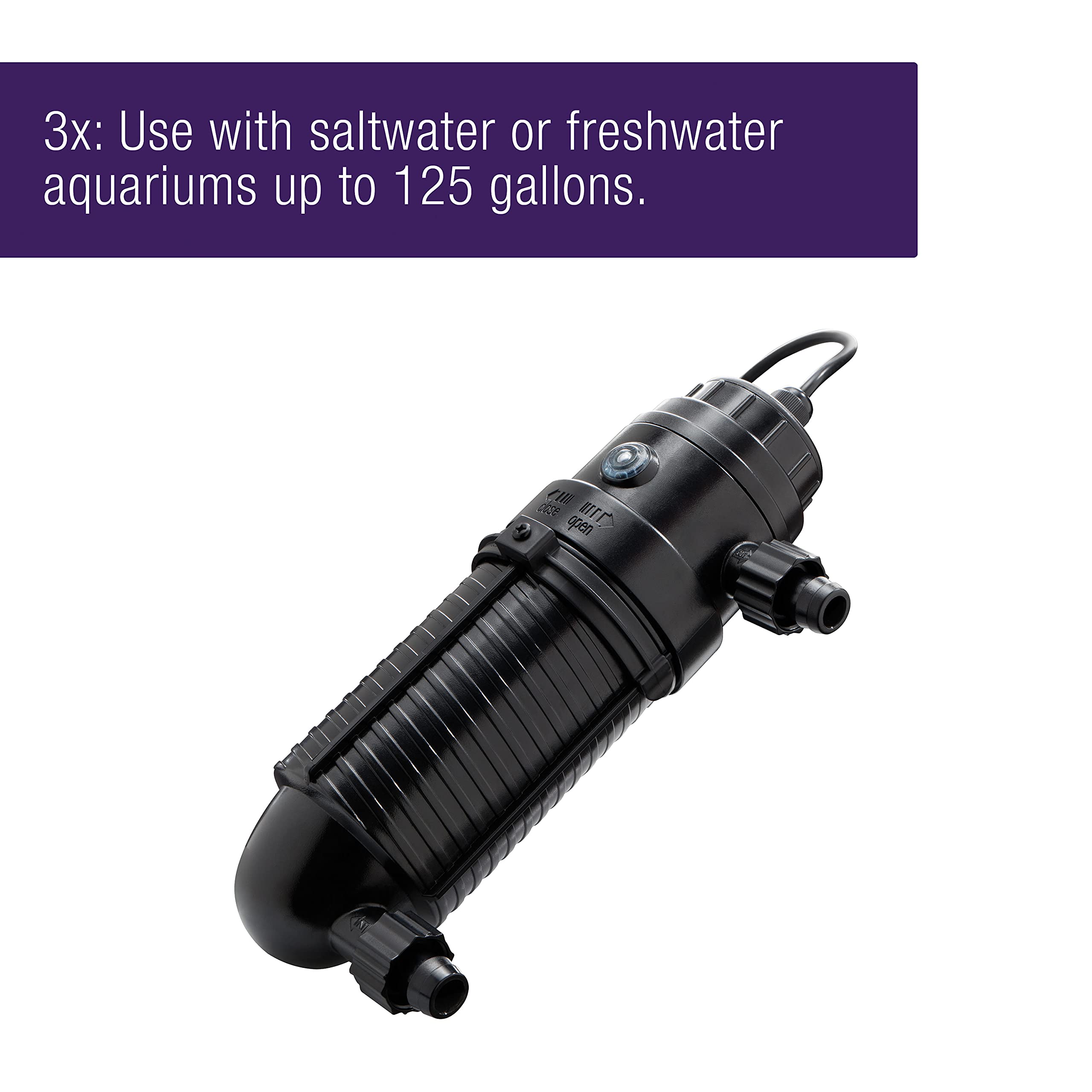 Coralife Turbo-Twist UV Sterilizer 9 Watt for Saltwater Aquariums, Up to 125 Gallons, Model 100115602