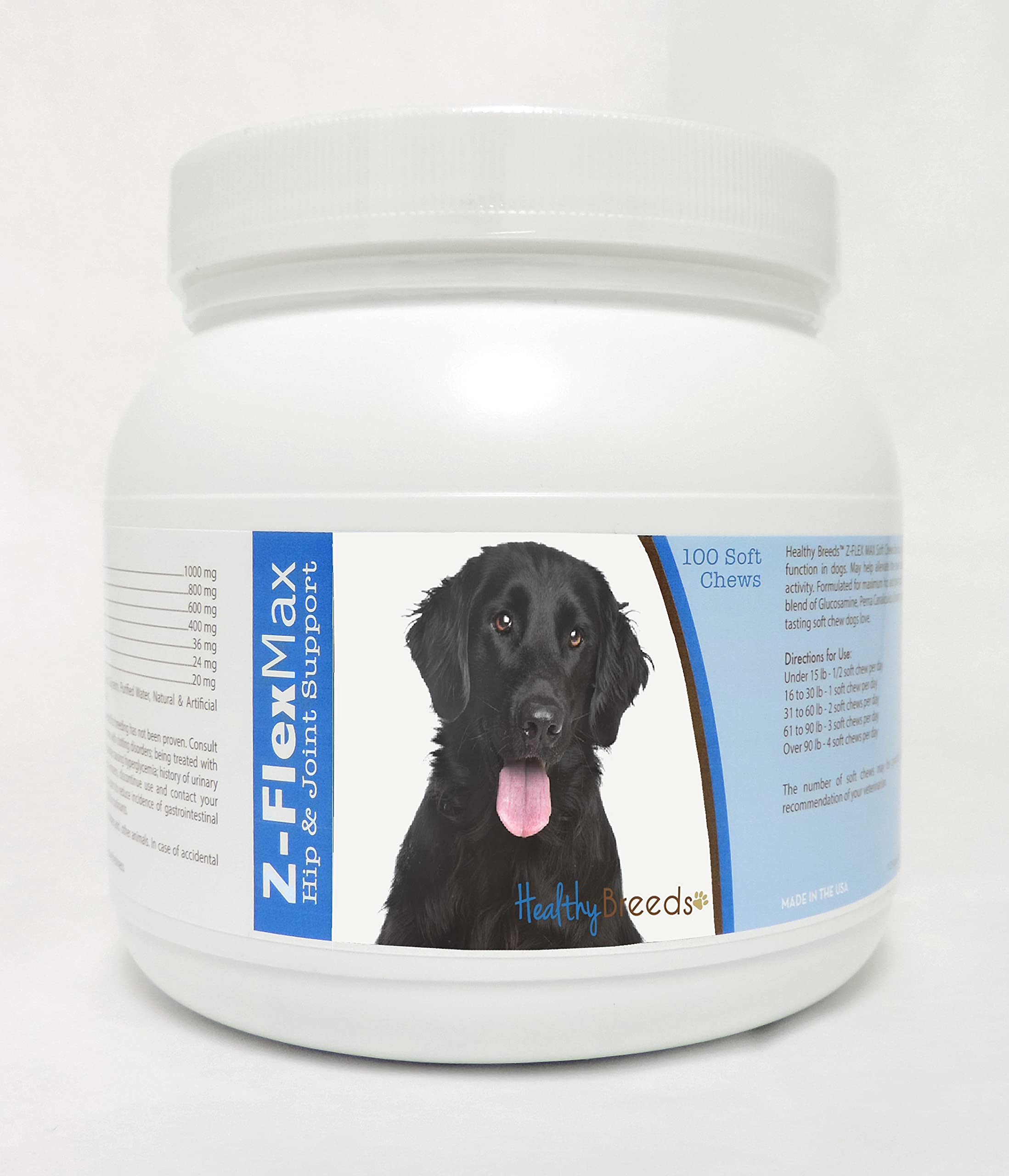Healthy Breeds Flat Coated Retriever Z-Flex Max Hip & Joint Soft Chews 100 Count