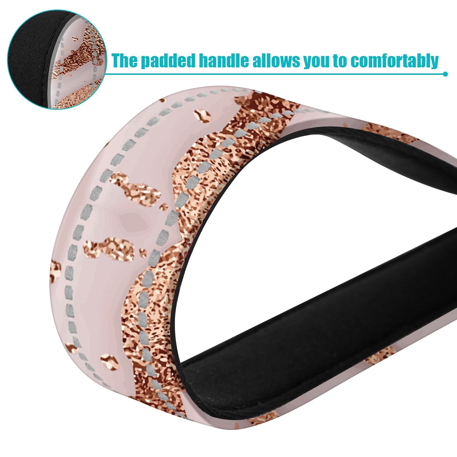 Golden Marble Nylon Short Dog Leash For Training Control - Reflective, Padded Handle - Medium & Large Dogs