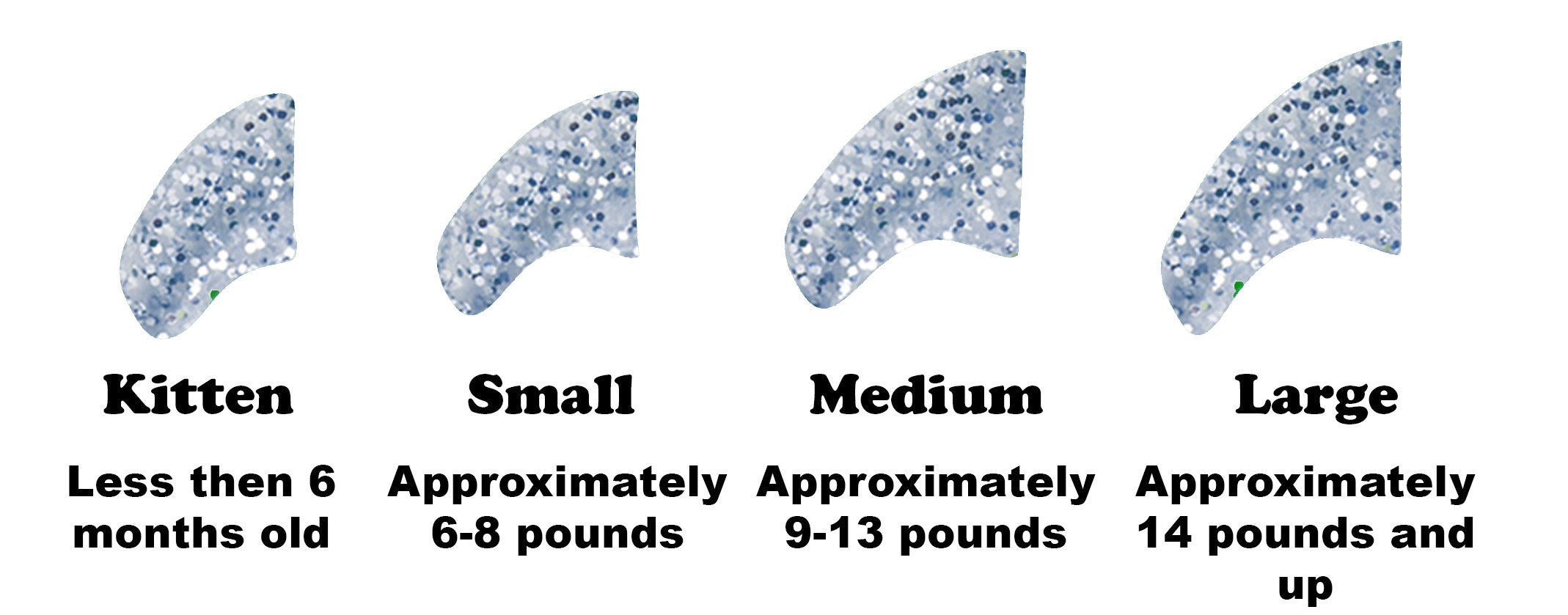 Purrdy Paws Soft Nail Caps for Cats - 40 Pack, Small Size, Silver Glitter