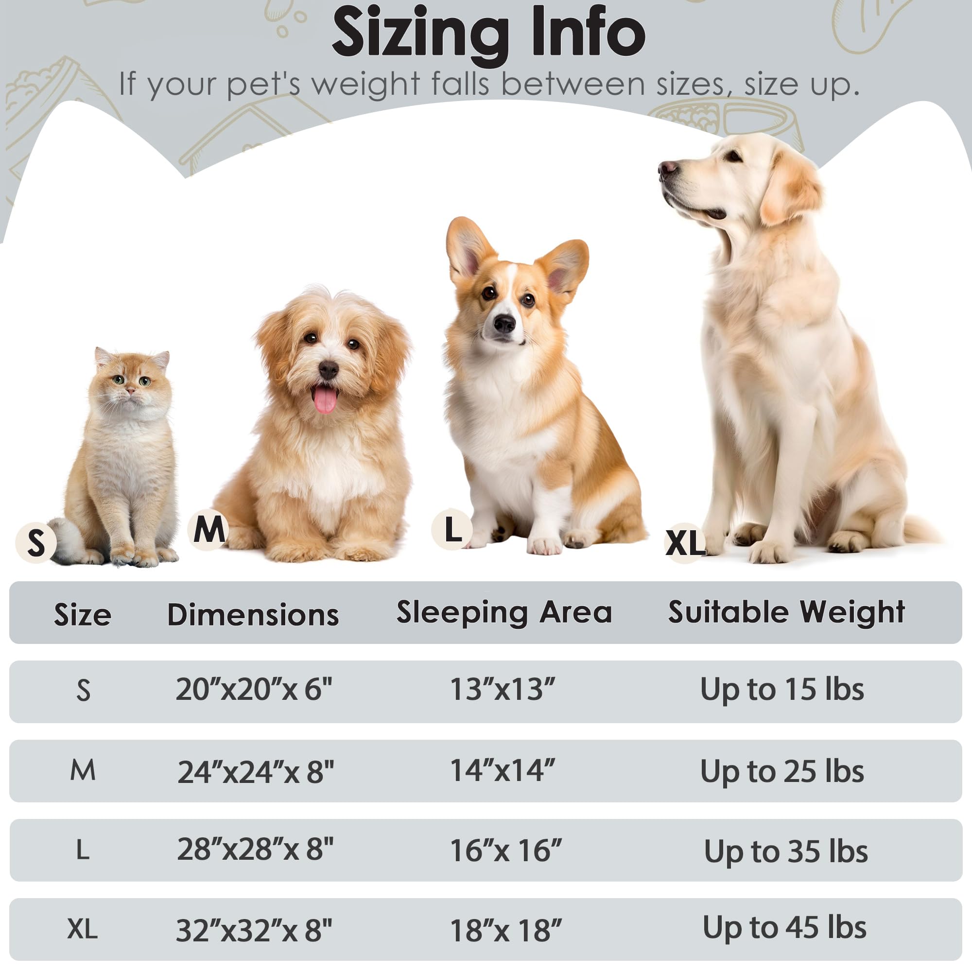 Dog Beds Large Sized Dog And Cats, 32In Pet Beds For Large Pet, Washable Indestructible Extra Large (Dark Grey)
