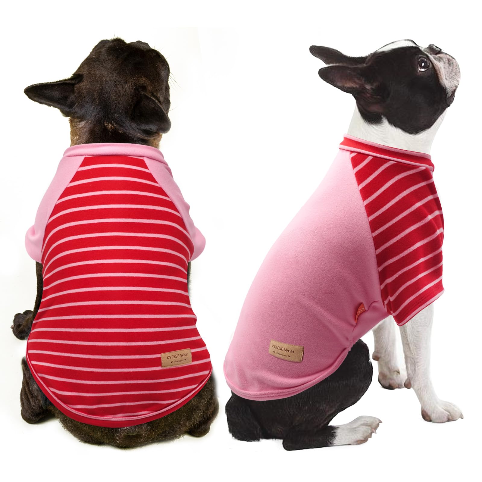 Kyeese 2Pack Stretchy Lightweight Dog Sweater Sweatshirt Fleece Pullover For Small Dogs Male Comfort Soft Coats Dachshund Clothe