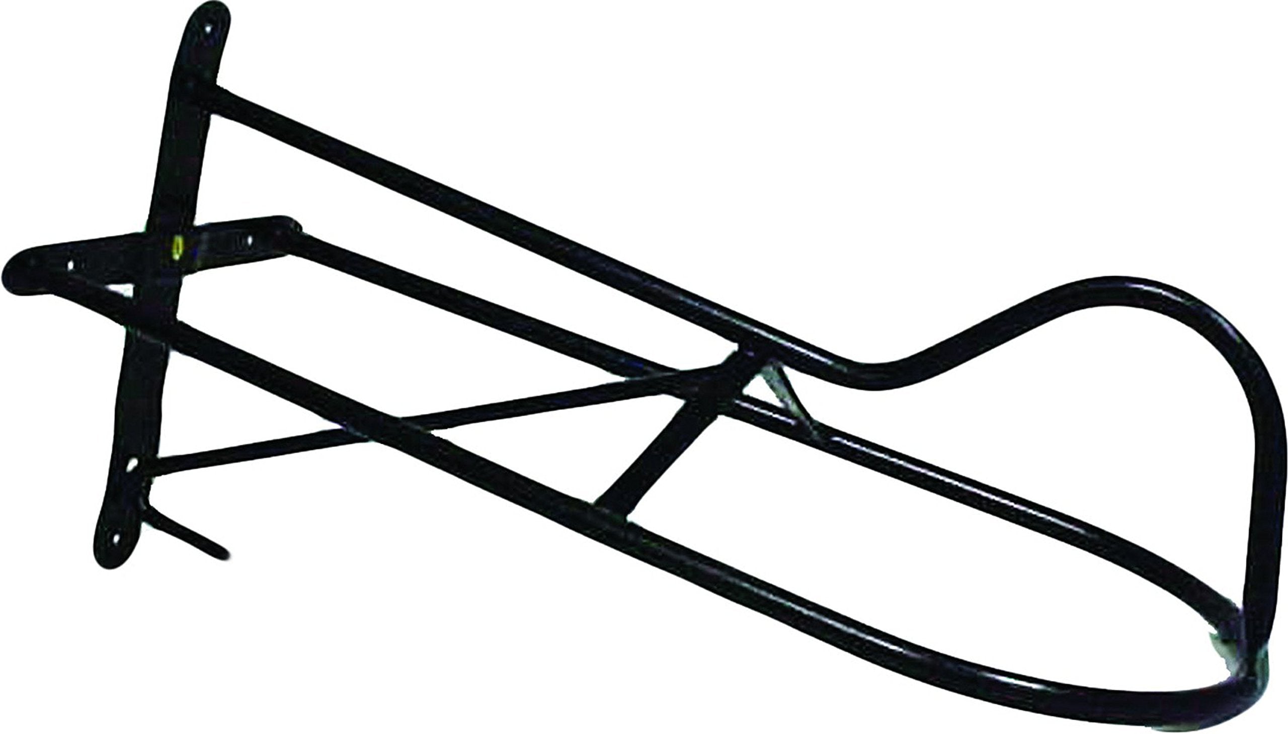 Partrade 248028 Wall Saddle Rack For Western Saddles, 24', Black