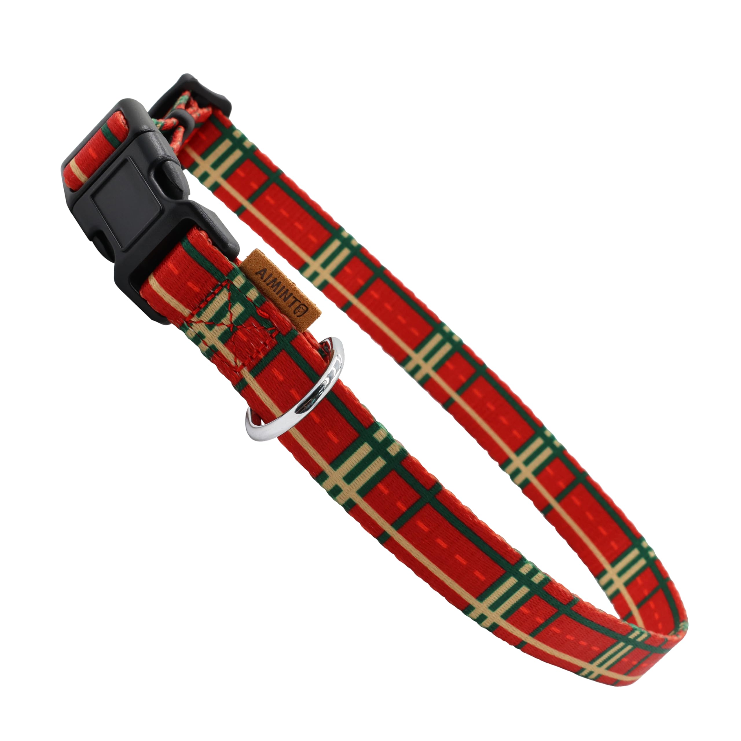 Aiminto Dog Collar, Cute Stripe Pattern, Soft And Adjustable Collar With Quick Release Buckle (L (Neck 16-28'', Width 1''), Stri