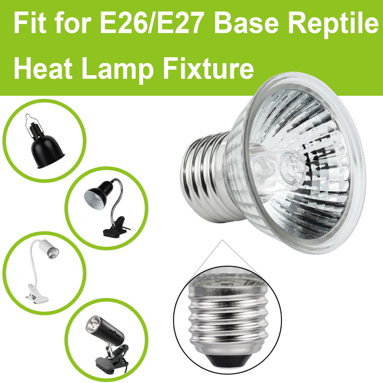 YEGRUEB UVB UVA Reptile Light Bulb 25W Bulb for Reptiles and Amphibians Tanks, Turtle Bearded Dragon Lizard Cages Frogs Heat Lam