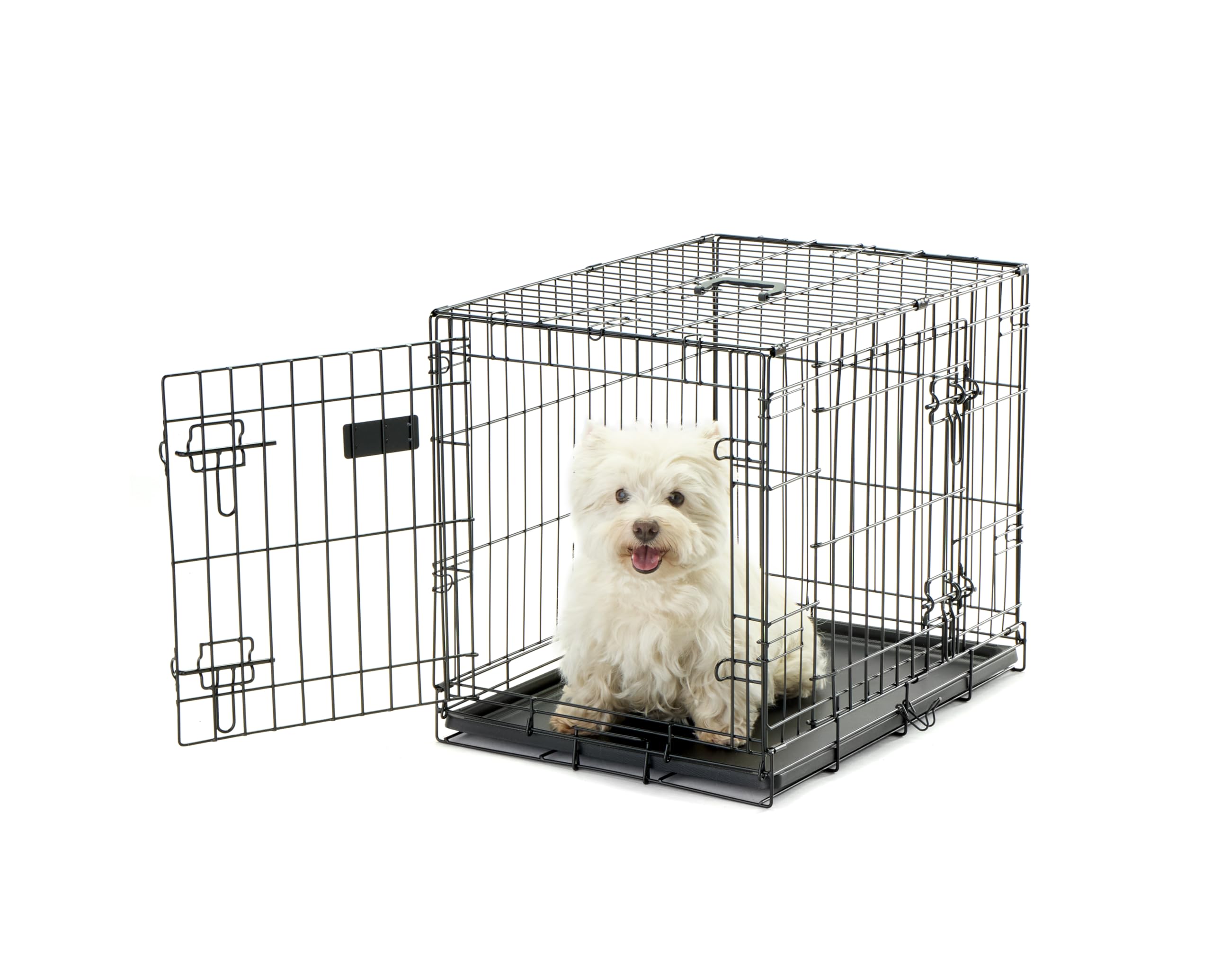 Carlson Secure And Compact Double Door Metal Dog Crate, Intermediate With Divider Panel