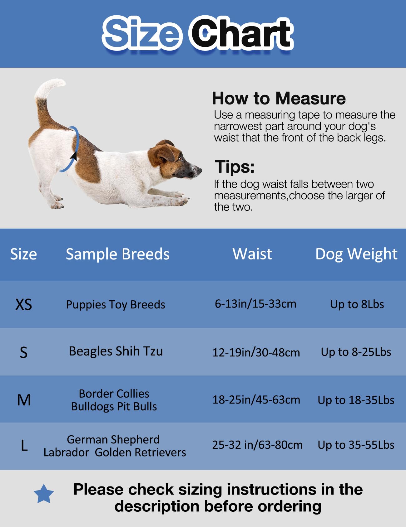 Dono Disposable Male Dog Diapers, Super Absorbent Wraps, M(18-25in), Blue Bone, Model DMD-2, 48 Pack, 360° Leak-Proof