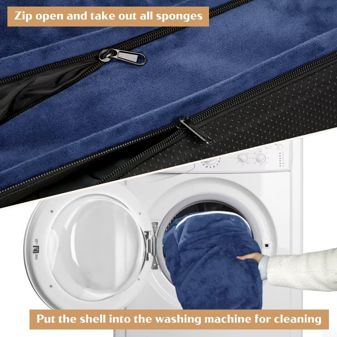 Comfort Expression Pv Washable Jumbo Dog Bed For Extra Large Dogs, Waterproof Orthopedic Dog Bed, Jumbo Breed Dog Bed Sofa With Removable Cover & Non-Slip Bottom(Jumbo,Navy Blue)
