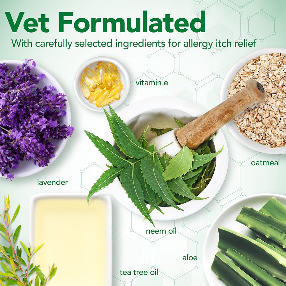 Vet'S Best Allergy Itch Relief Dog Shampoo | Cleans And Relieves Discomfort From Seasonal Allergies | Gentle Formula | 16 Oz