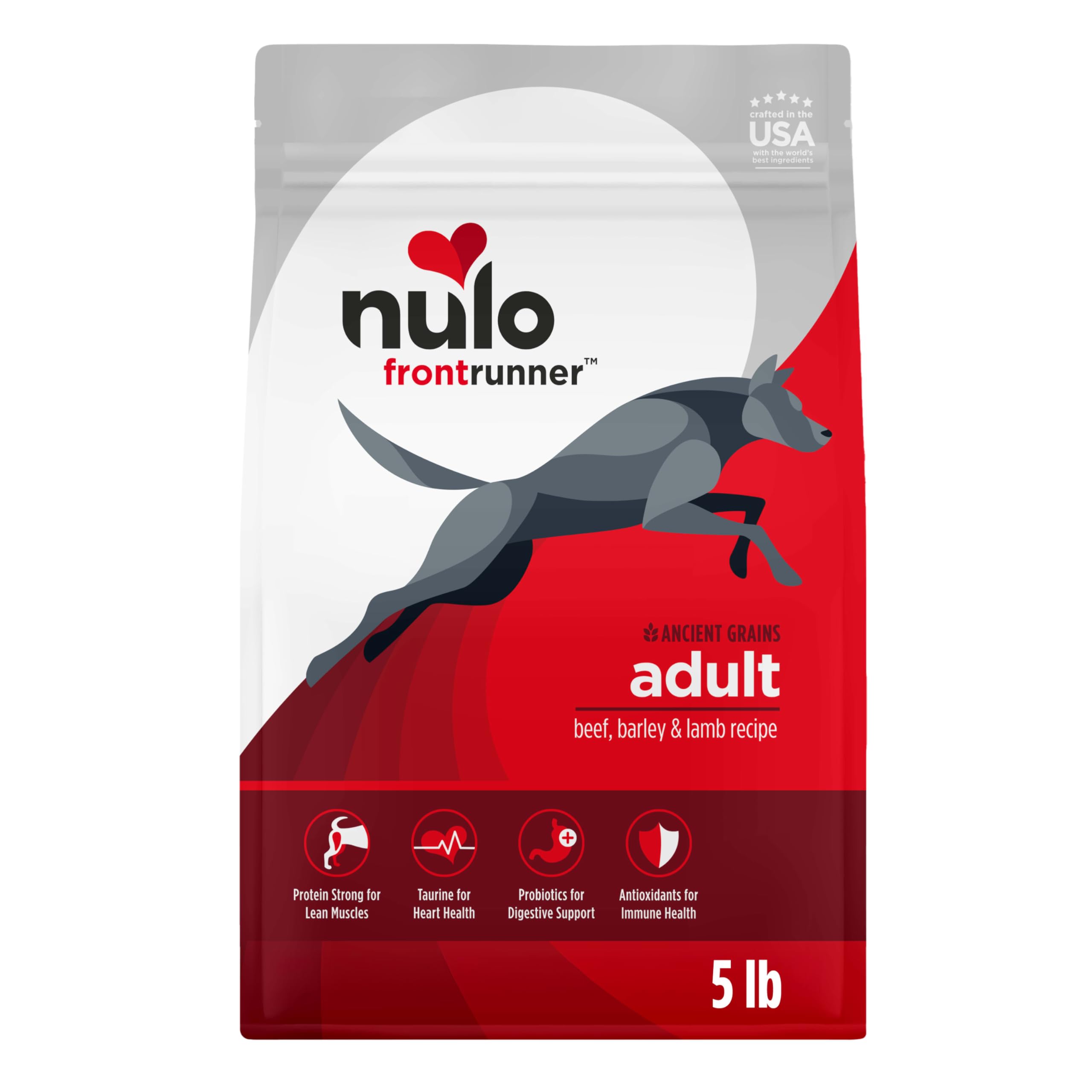 Nulo Frontrunner Ancient Grains High-Protein Dog Food, Beef, Barley, & Lamb Recipe- Natural Dry Dog Food with Probiotics, Grain-