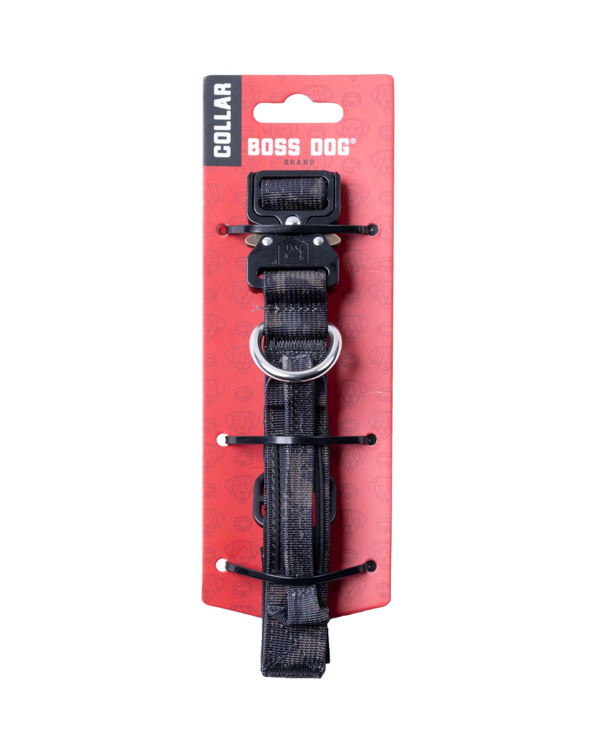 Boss Dog Tactical Collar, Black Camo, Small