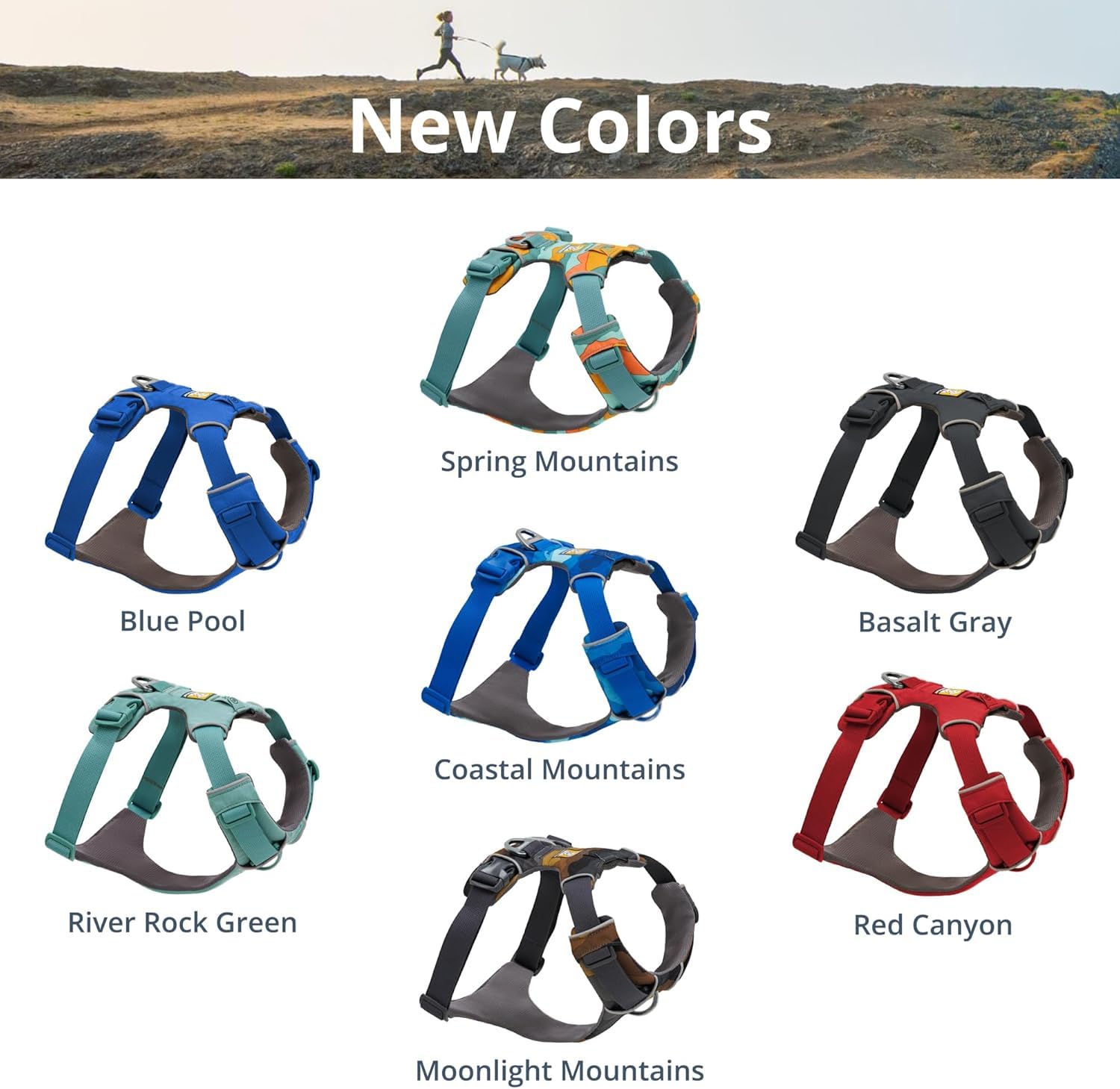 Ruffwear, Front Range Dog Harness, Reflective And Padded, No Pull Harness For Training And Everyday, Coastal Mountains, Xx-Small