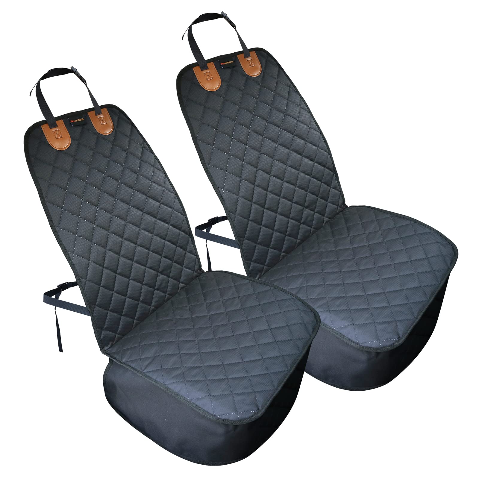 Paw Jamboree 2Pcs Dog Car Front Seat Covers Scratch-Proof Pet Car Seat Cover Non-Slip Car Seat Protector For Dogs Bucket Seat Co