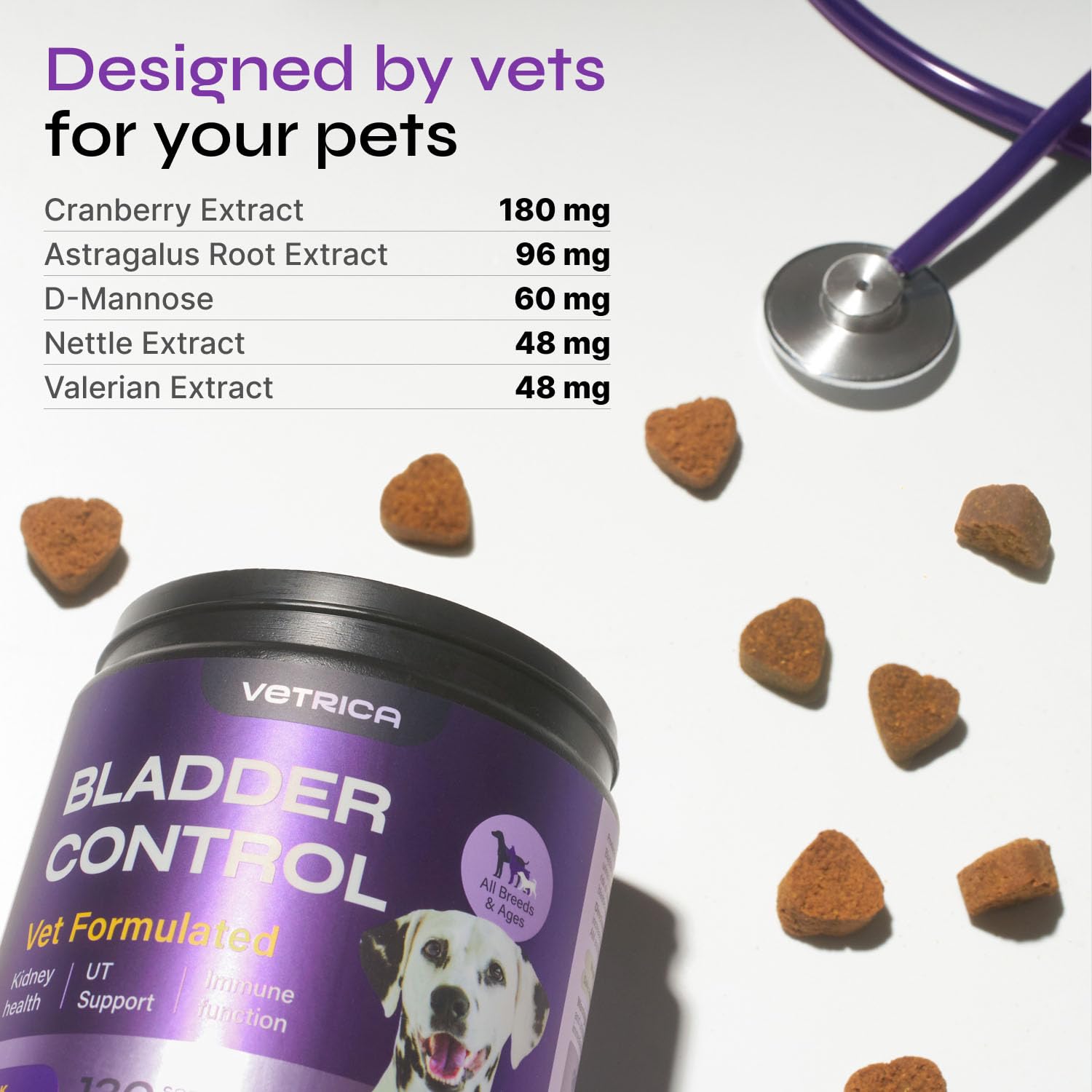 Dog UTI Treatment - Bladder Control Cranberry Chews - Cranberry Supplement for Immune Function, Urinary Tract, Bladder & Kidney