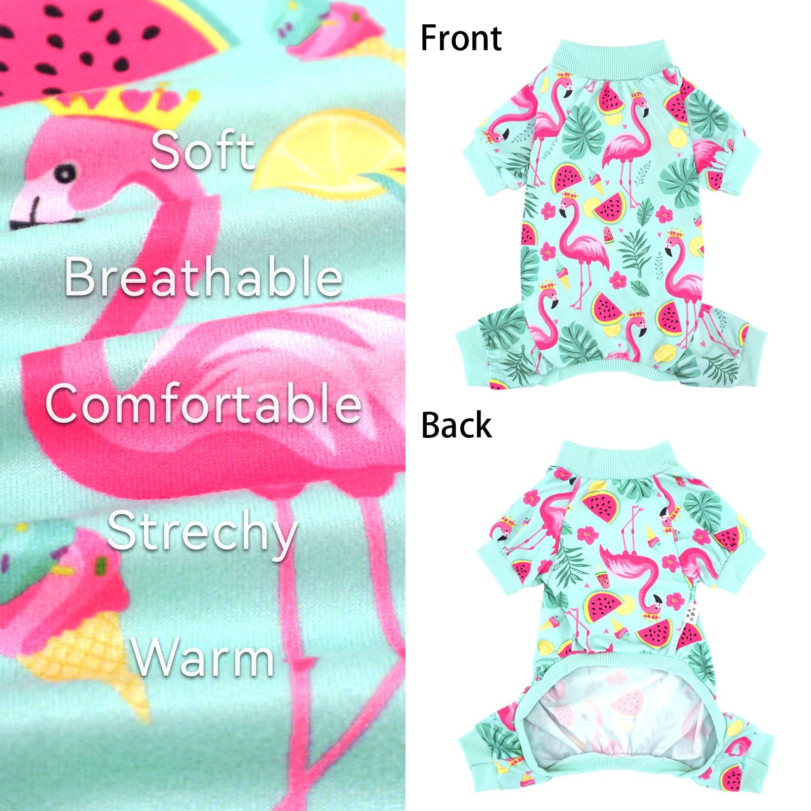 Xpudac 4 Pack Dog Pajamas For Small Dogs Girl Boy Soft Stretchy Pjs Summer Puppy Clothes For Doggie Pet Outfits, Small