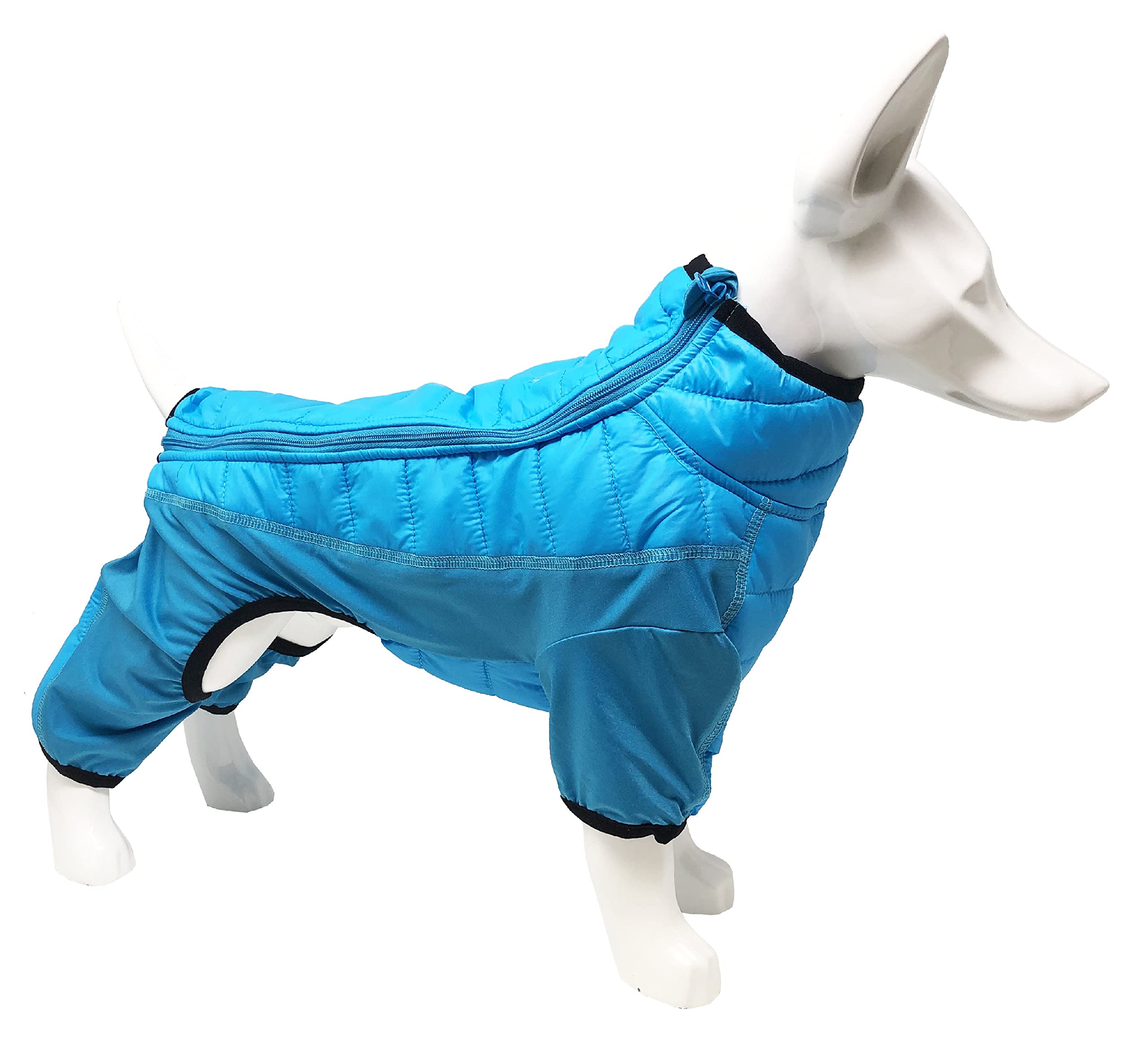 Pet Life Aura-Vent Lightweight 4-Season Stretch and Quick-Dry Full Body Dog Jacket, XL, Blue