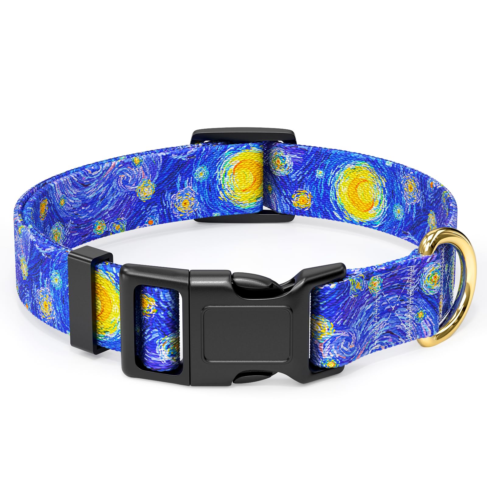 Rnivvi Dog Collar For Large Dogs, Cute Heavy Duty Adjustable Puppy Collar With Quick Release Buckle For Boy Girl & Female, Pet A