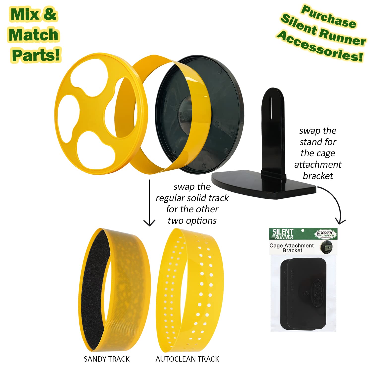 Silent Runner Wheel - 9' Regular - Exercise Wheel (Yellow)