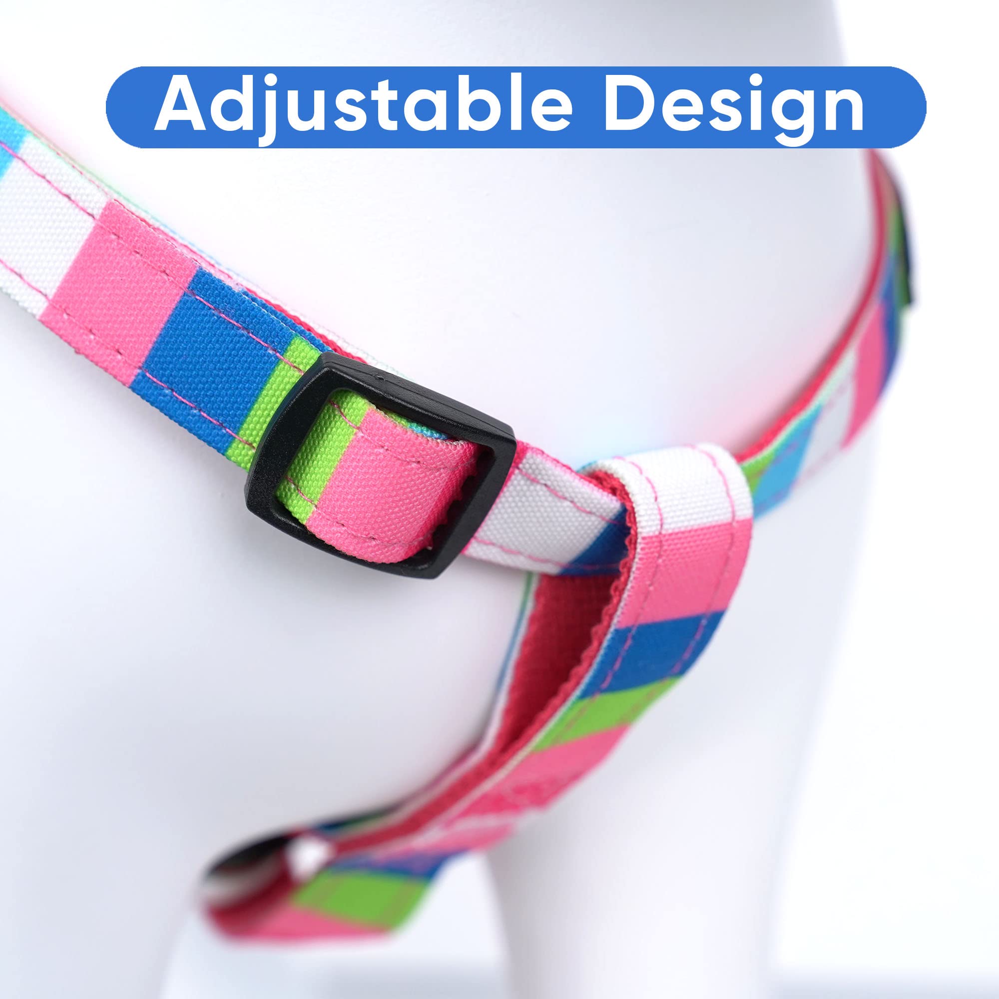 Pawtitas Pet Adjustable Solid Color Step In Puppy/Dog Harness 6 Feet Matching Collar And Harness Sold Separately Extra Small Pin