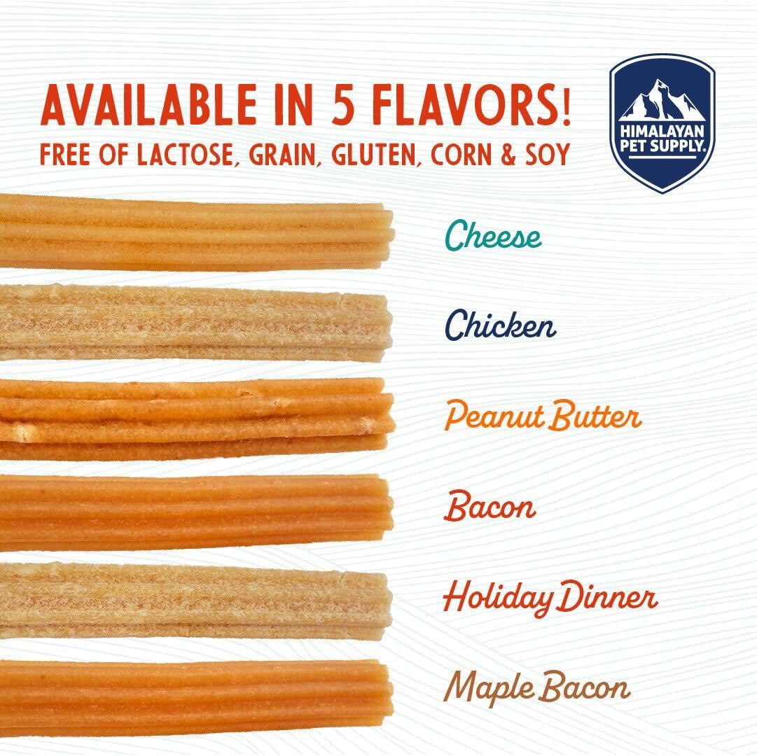 yaky CHURRO Himalaya Cheese Treats  Lactose Free  Gluten Free  Grain Free  USA MADE  for All Breeds  4 CHURROs per Pouch  Origin