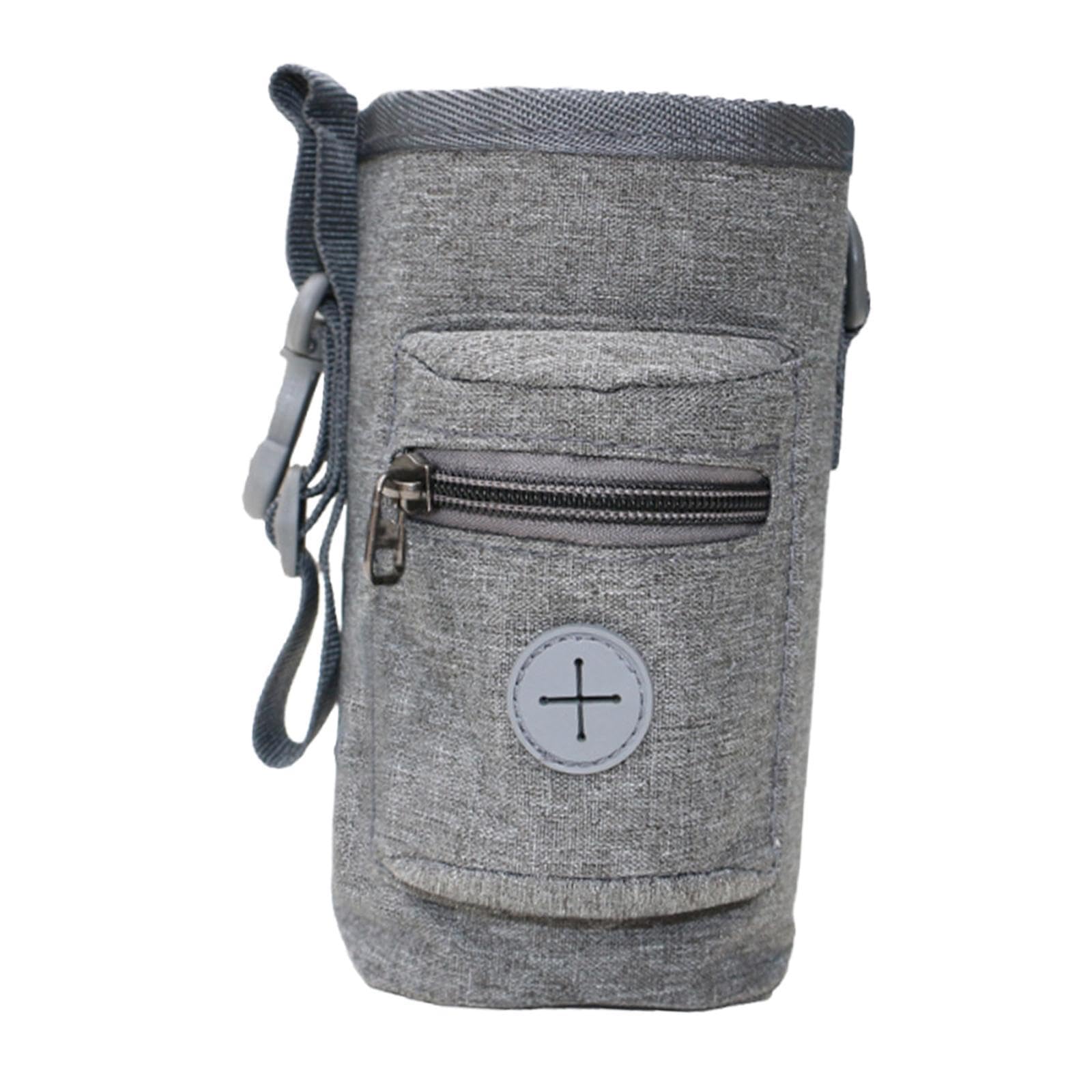 ECOMISTIQ Dog Treat Pouch Lightweight Oxford Cloth Puppy Training for Pet Travel Gray| Bags| & Obedience | Supplies |Pet