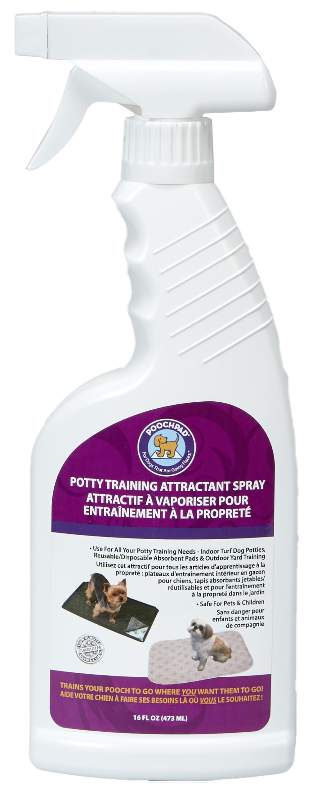 PoochPad Potty Training Attractant Spray for Dogs & Puppies 16 oz, Made in USA, Indoor Potty Pad & Outdoor Use, Dog Training & B