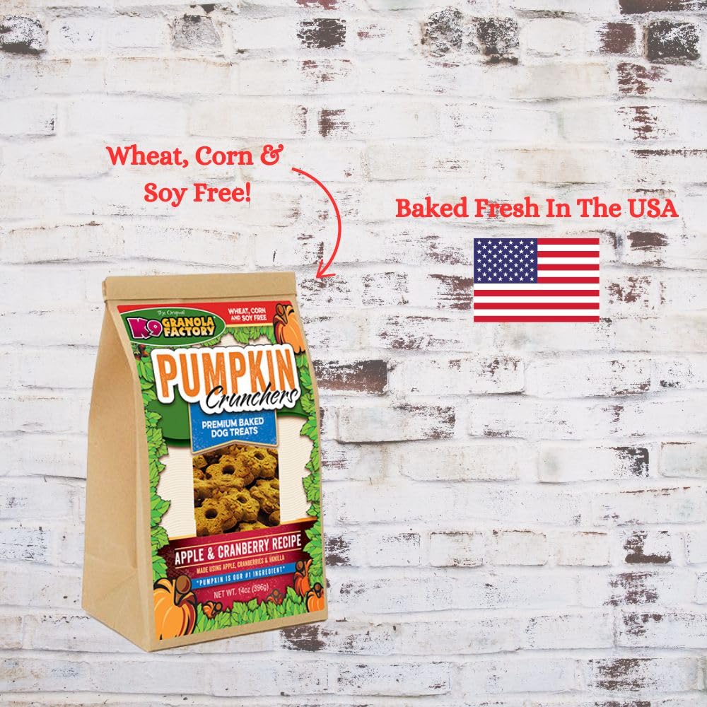 K9 Granola Factory Apple And Cranberry Pumpkin Crunchers, (14Oz) 396G