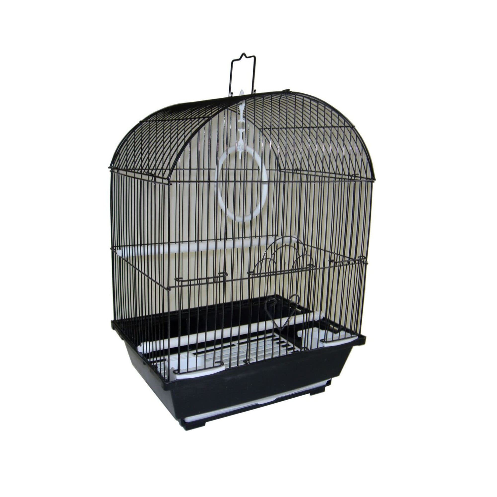 Yml A1104Blk Round Top Style Small Parakeet Cage, 11 X 9 X 16