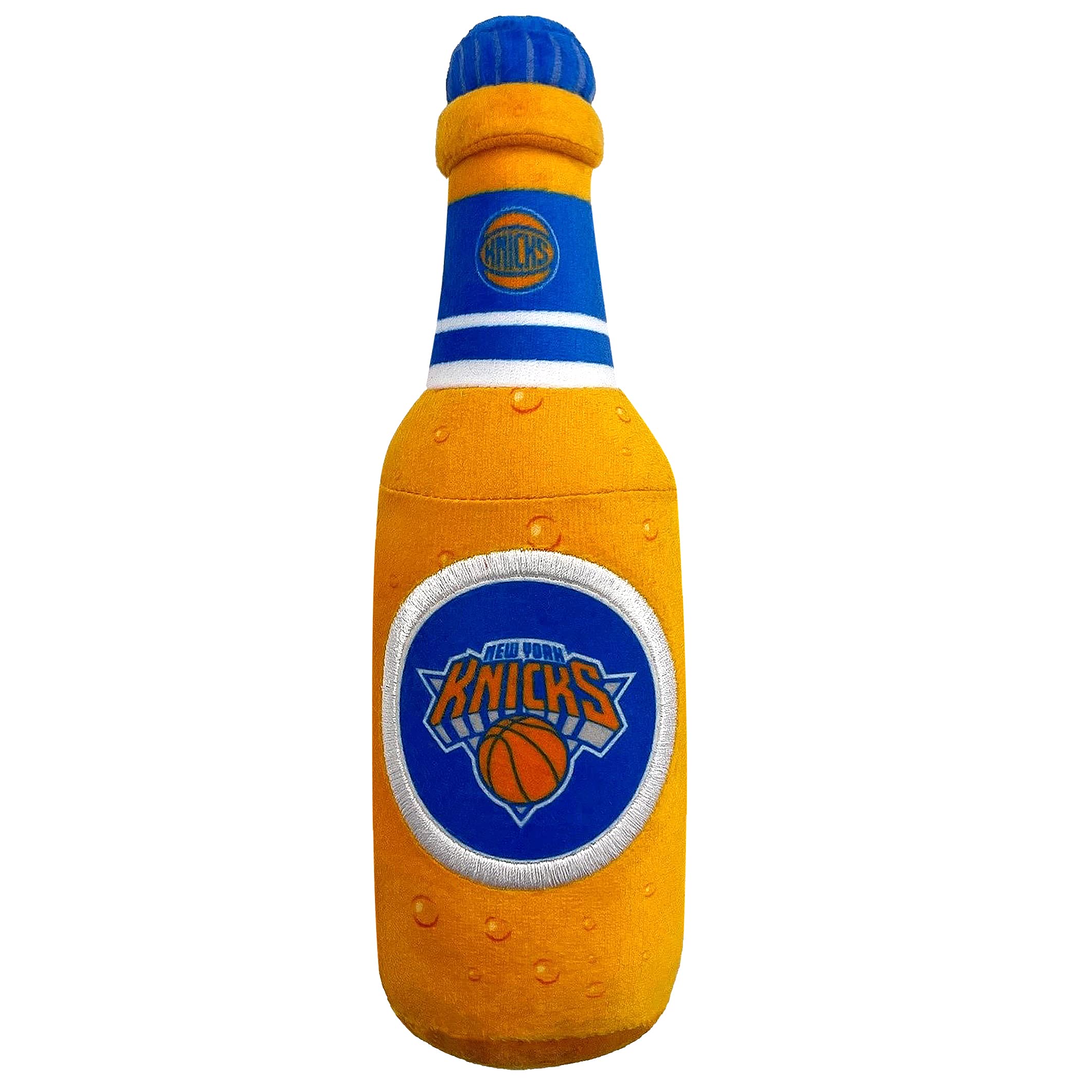 Pets First Nba New York Knicks Beer Bottle Plush Dog & Cat Squeak Toy - Cutest Stadium Soda Bottle Snack Plush Toy For Dogs & Ca