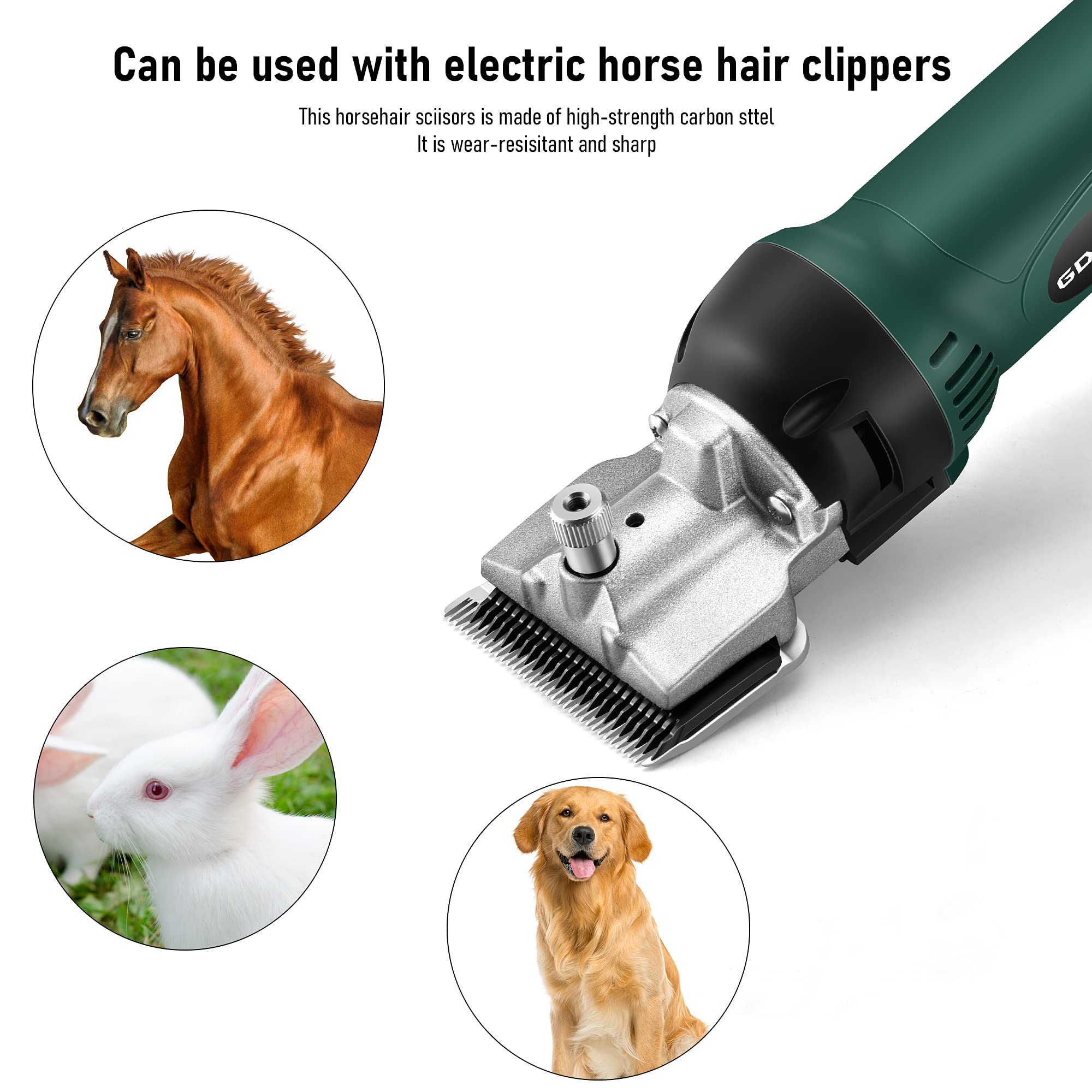 Horses Clippers,500W Professional Horse Grooming Kit, Pet Farm Supplies For Shaving Fur Wool In Horse, Cattle, Dog, Farm Livesto
