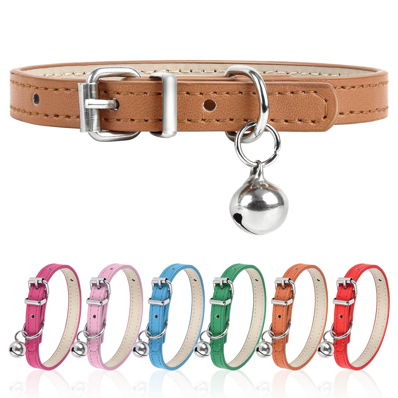 Xxs Dog Collar For Teacup Adjustable Teacup Dog Collar For Small Medium Large Dogs 3/8 Inch Width (Khaki, Xxs)