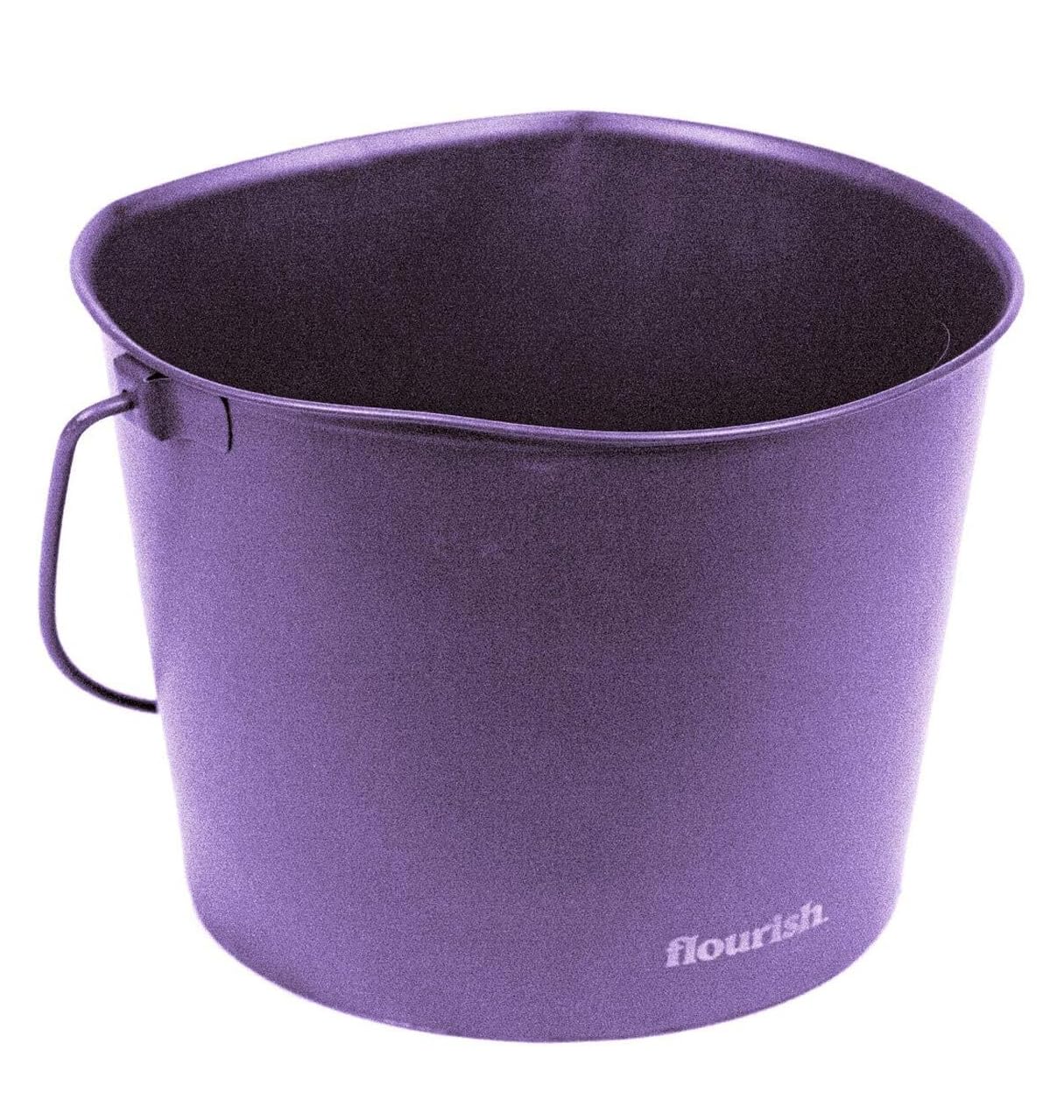 Flourish Pets Stainless Steel Dog Bucket (6 Qt Purple Powder Coated)
