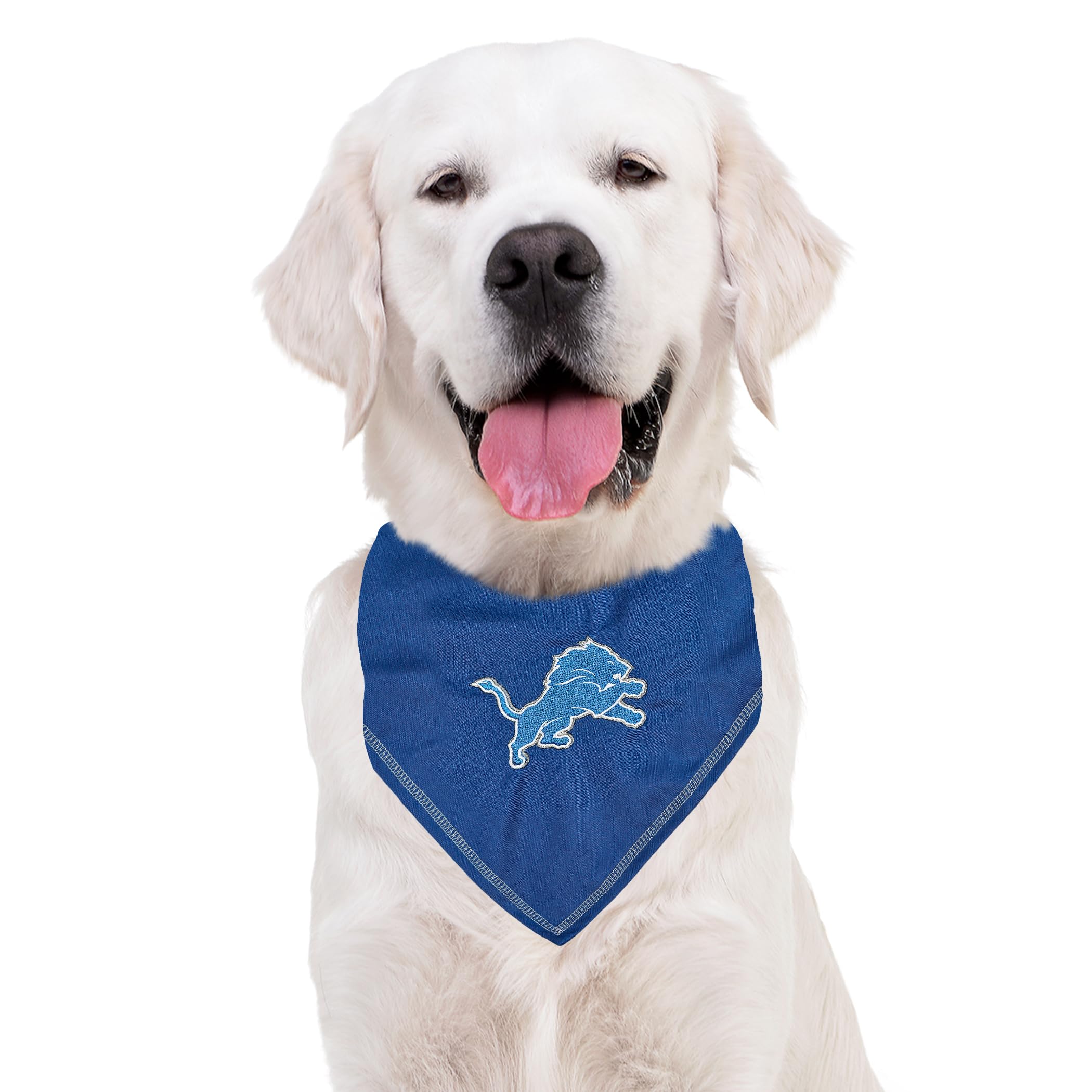 Pets First NFL Detroit Lions Dog Bandana, Small/Medium, 100% Polycotton, Game-Day Scarf for Dogs and Cats, Model DET-3550-SM