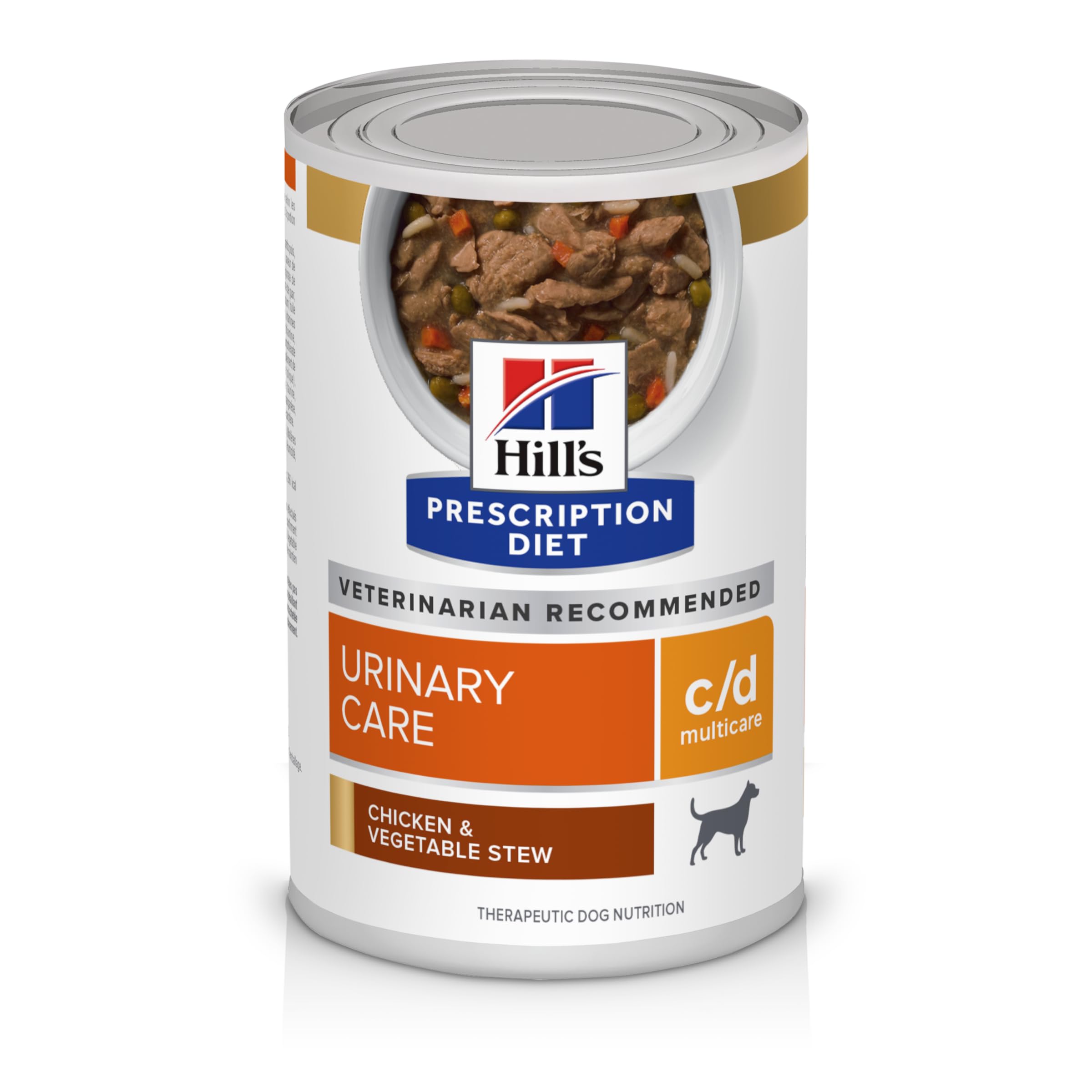 Hills Prescription Diet c/d Multicare Urinary Care Chicken & Vegetable Stew Wet Dog Food, Veterinary Diet, 12.5 oz. Cans, (Pack