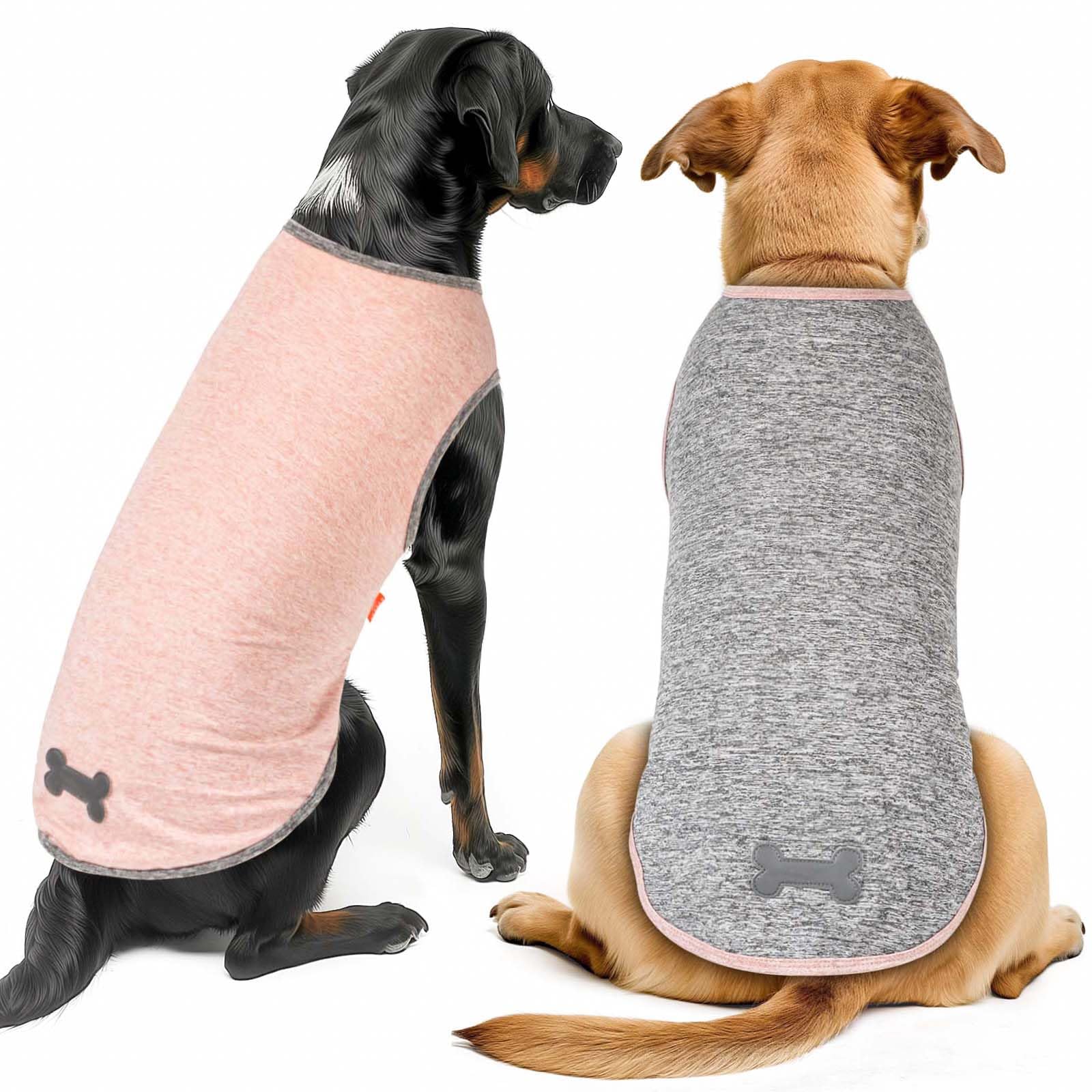 Kyeese 2Pack Dog Shirts Sun Protection Quick Dry Dog T Shirt Soft Tank Top With Reflective Label Stretchy Sleeveless Pet Vest Li
