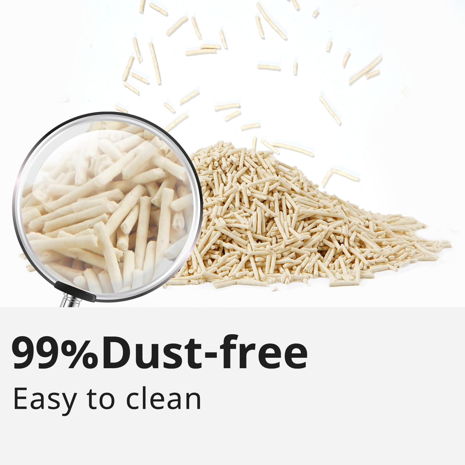 Feeling Best Tofu Cat Litter 22.4Lb(5.6Lb*4 Bags) Fast Clumping, Dust-Free,100% Natrual Raw Materials, Clumping,Flushable,Ultra