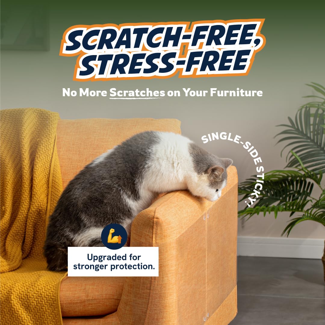 Panther Armor 18-Pack Furniture Protectors From Cats Scratch - Couch Protector For Cats & Dogs - Anti Scratch Furniture Protector - Couch Covers For Protection, For Pets Claws