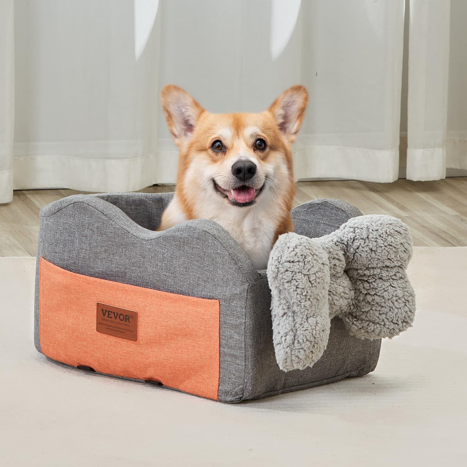 Vevor Center Console Dog Car Seat Dog Booster Car Seat For Small Dog 8 Lbs