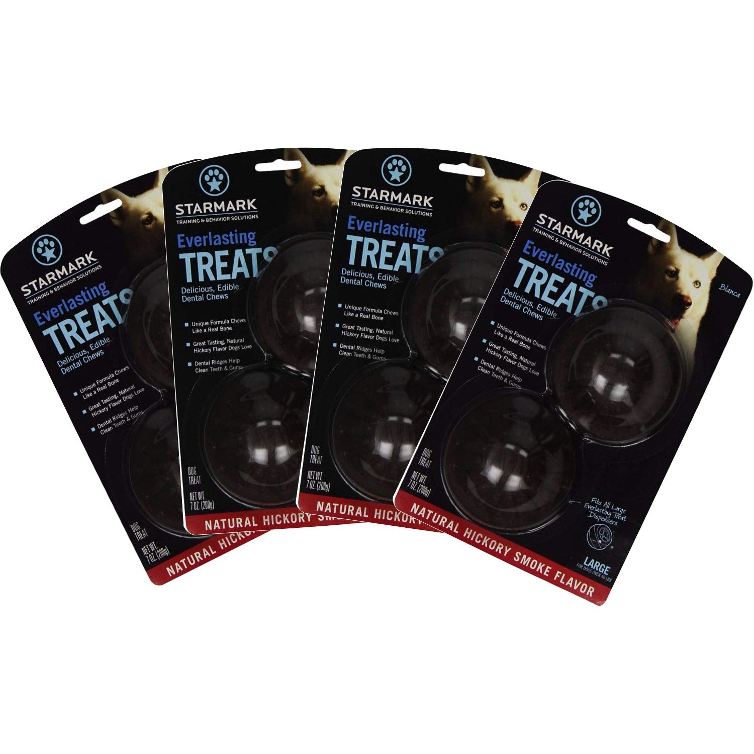 StarMark Triple Crown Everlasting Dog Treat Hard Chew Hickory Smoke LG 8 Treats