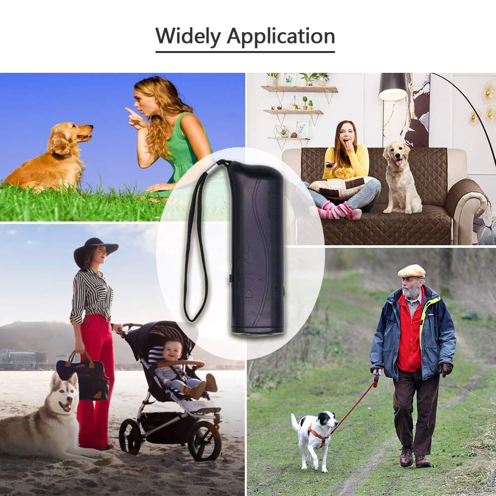 Oyefly Handheld Dog Trainer, 3 In 1 With Led Flashlight,Bark Stopper Dog Trainer Devices Training Tool/Stop Barking(Black)
