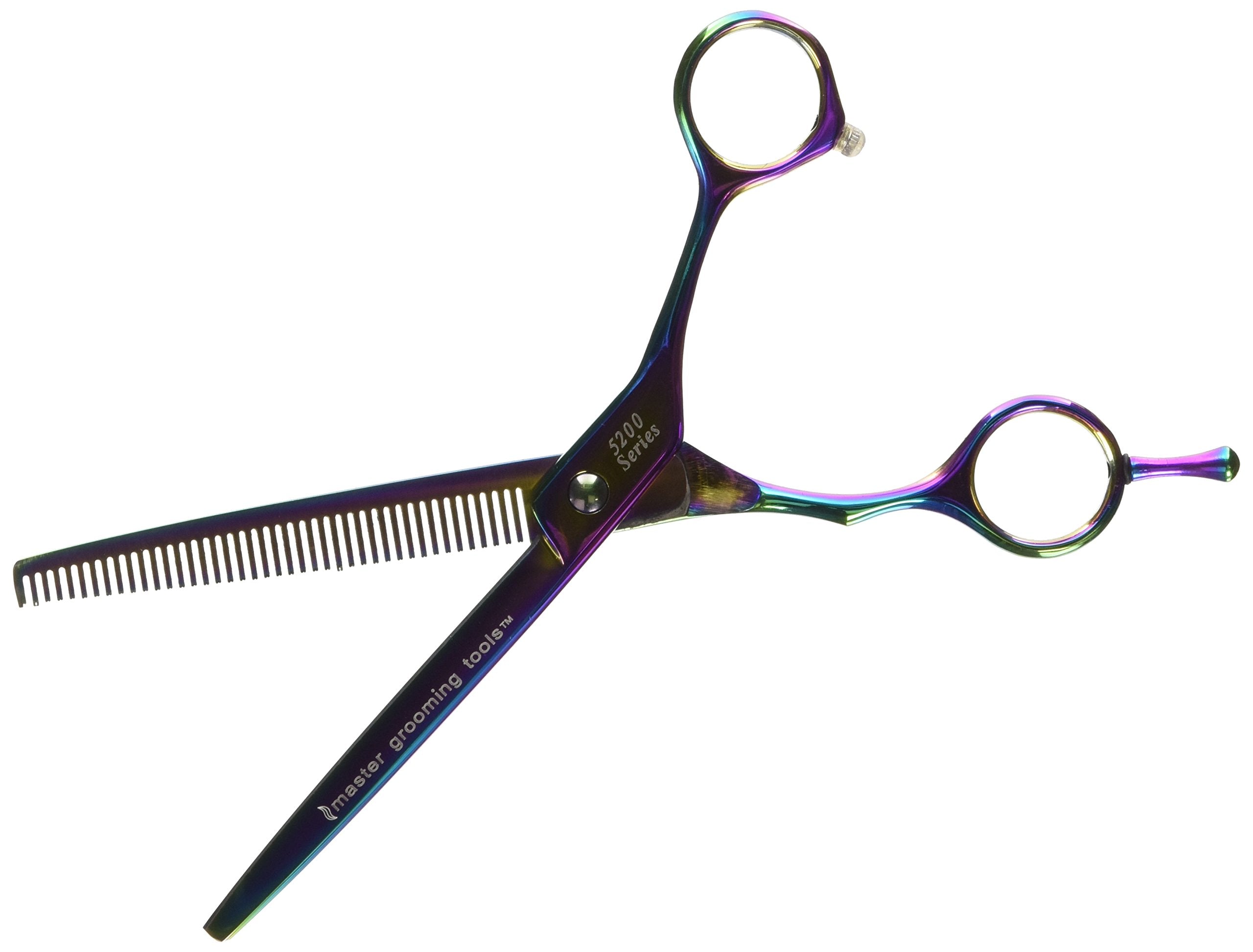 Master Grooming Tools 5200 Rainbow Series Shears - High-Performance Shears for Grooming Dogs - Thinners, 6